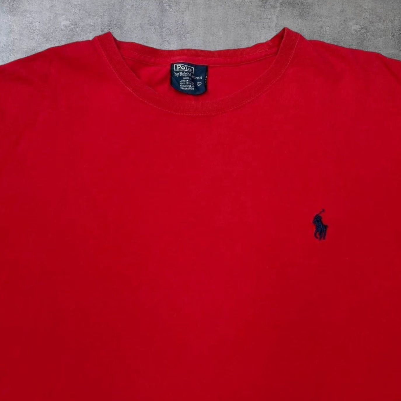 Polo Ralph Lauren Polo Ralph Lauren T-Shirt Polo Embroidered Mini Pony Logo Cotton Red L Mens Vintage 00s Short Sleeve Crew Neck Regular Fit Size US L / EU 52-54 / 3 - 3 Thumbnail