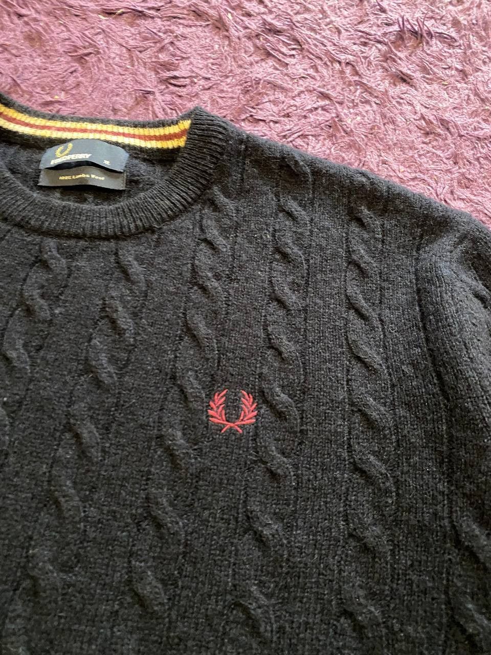 Fred Perry Fred Perry 100% Lambs Wool Cardigan Size XL Size US XL / EU 56 / 4 - 9 Thumbnail