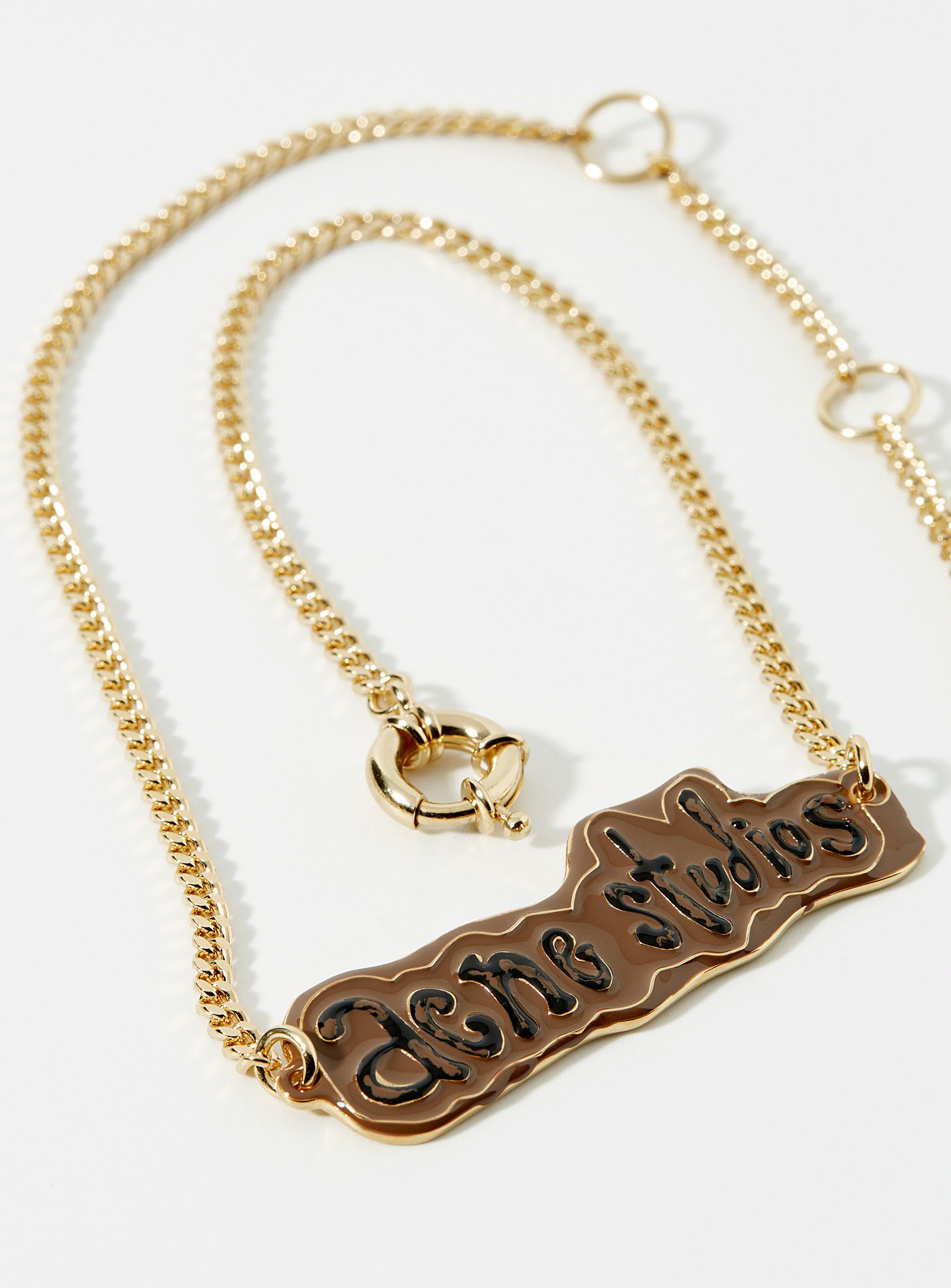 Acne Studios BNWT AW23 ACNE STUDIOS LOGO PLAQUE NECKLACE Size ONE SIZE - 1 Thumbnail