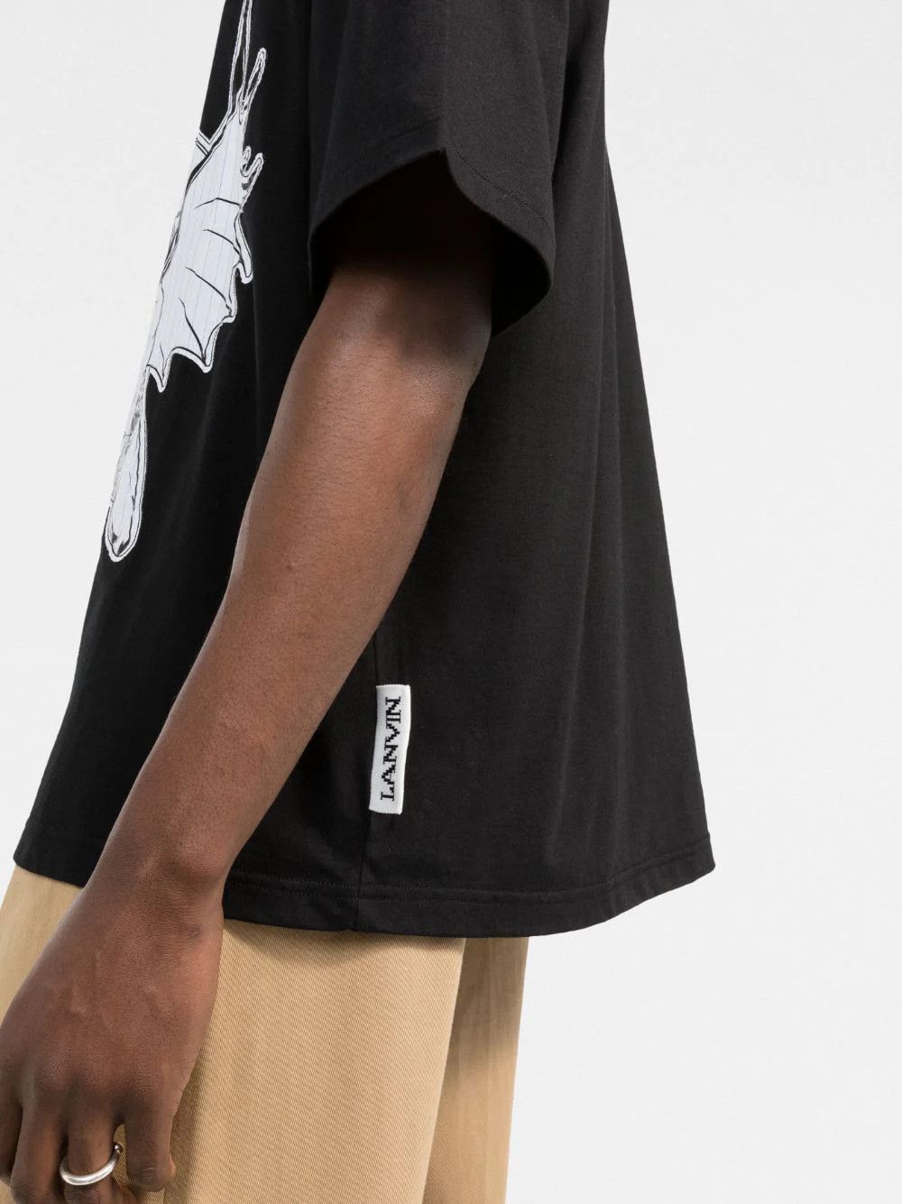 Lanvin o1y0225 Crewneck T-Shirt in Black/White Size US S / EU 44-46 / 1 - 3 Thumbnail