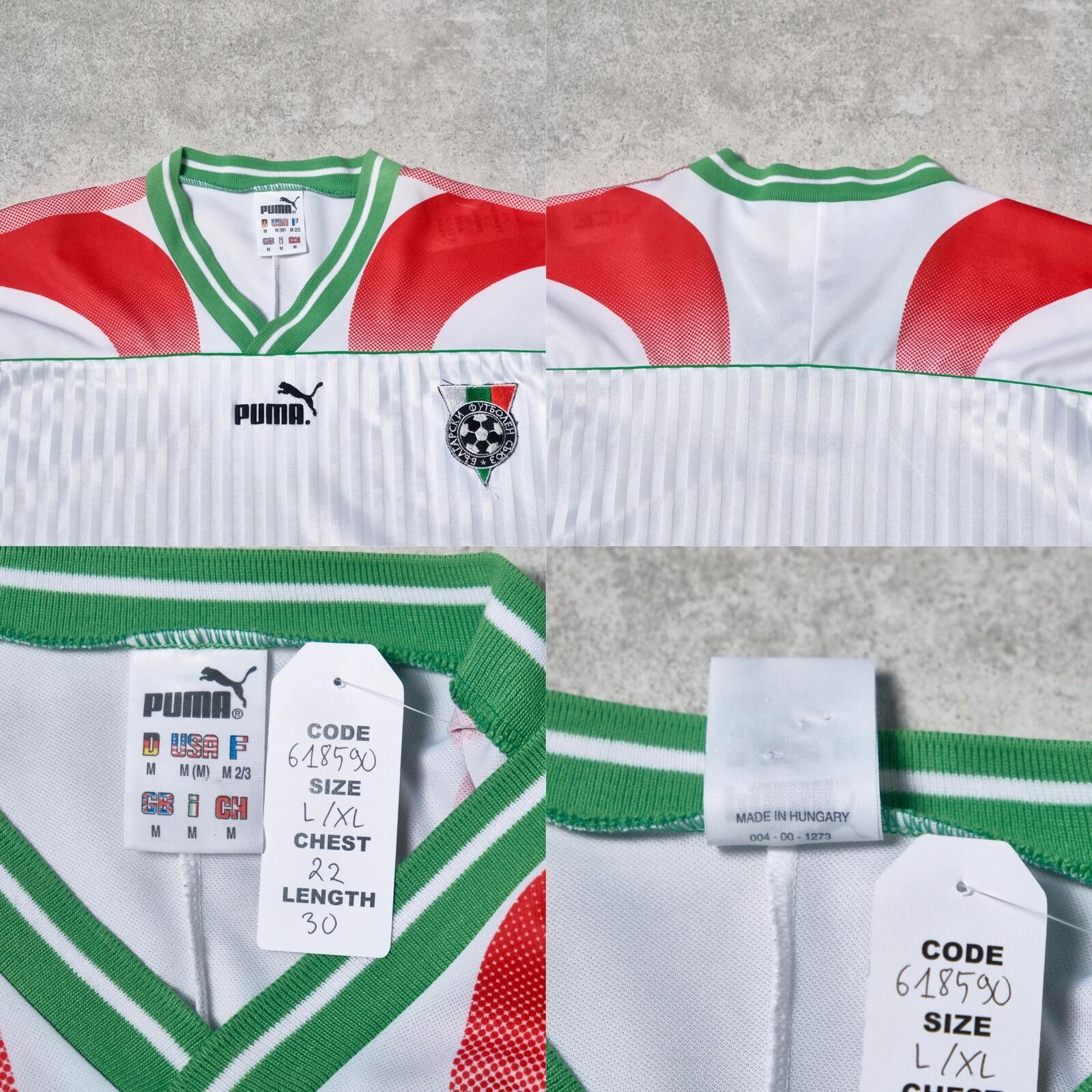 Puma 1995/96 Bulgaria Home Shirt Puma (L/XL) Size US L / EU 52-54 / 3 - 4 Thumbnail