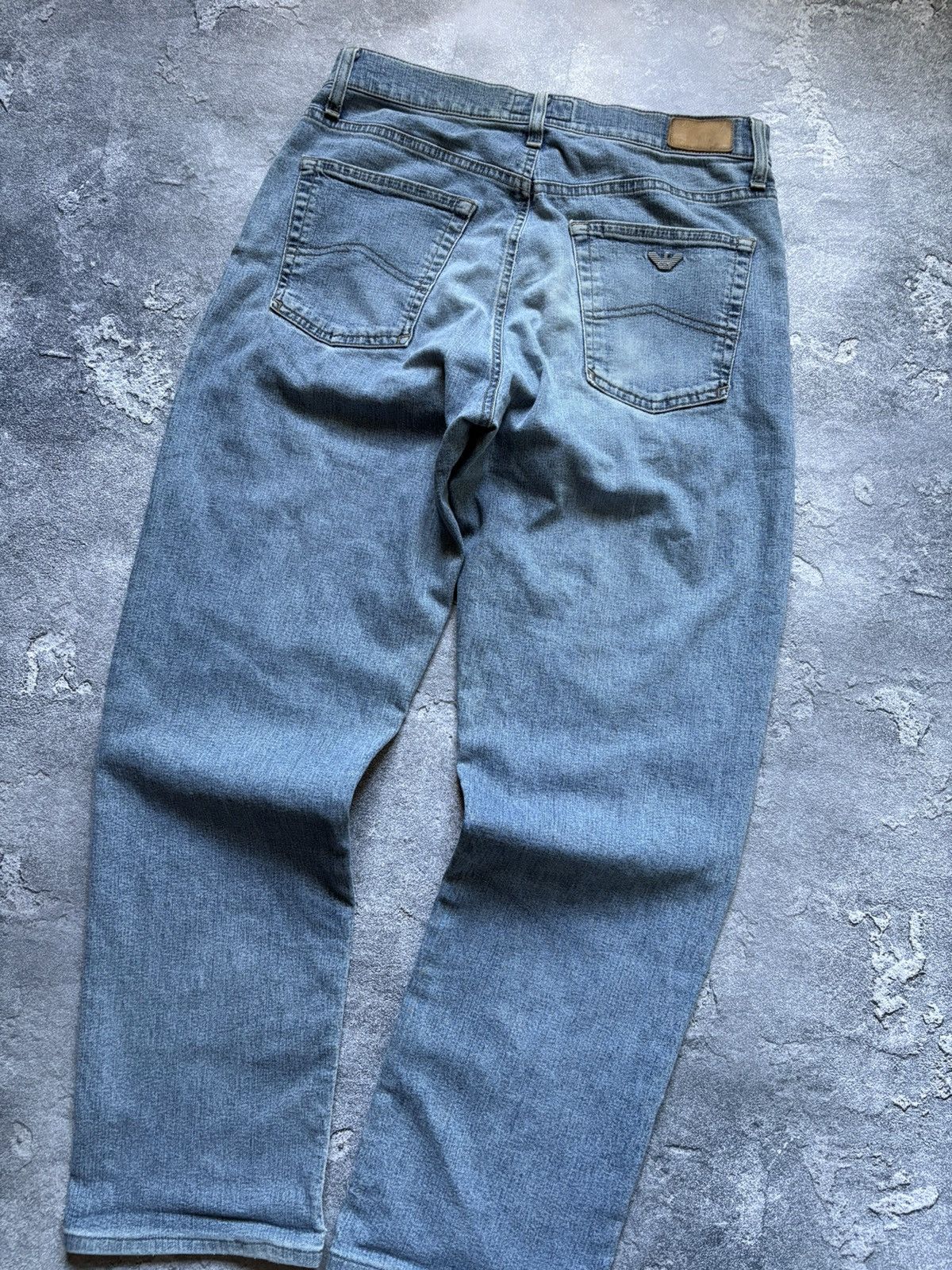 Armani Vintage 90s Armani Jeans Metal Logo Denim Jeans Size 32 Size US 32 / EU 48 - 4 Thumbnail