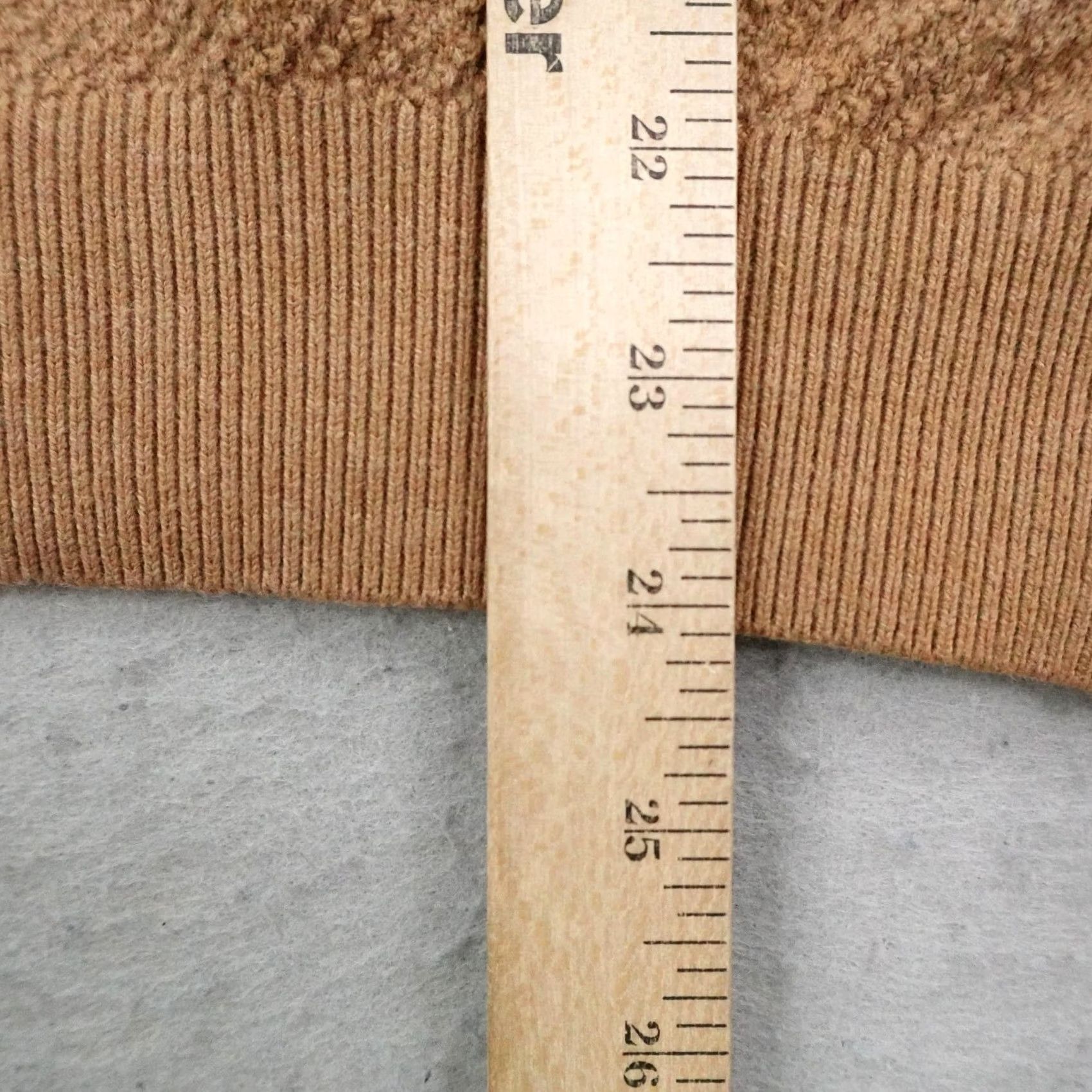 Massimo Dutti Massimo Dutti Sweater Mens Medium Brown Cashmere Blend Pullover 1/4 Zip Textured Knit Waffle-N Size US M / EU 48-50 / 2 - 7 Thumbnail