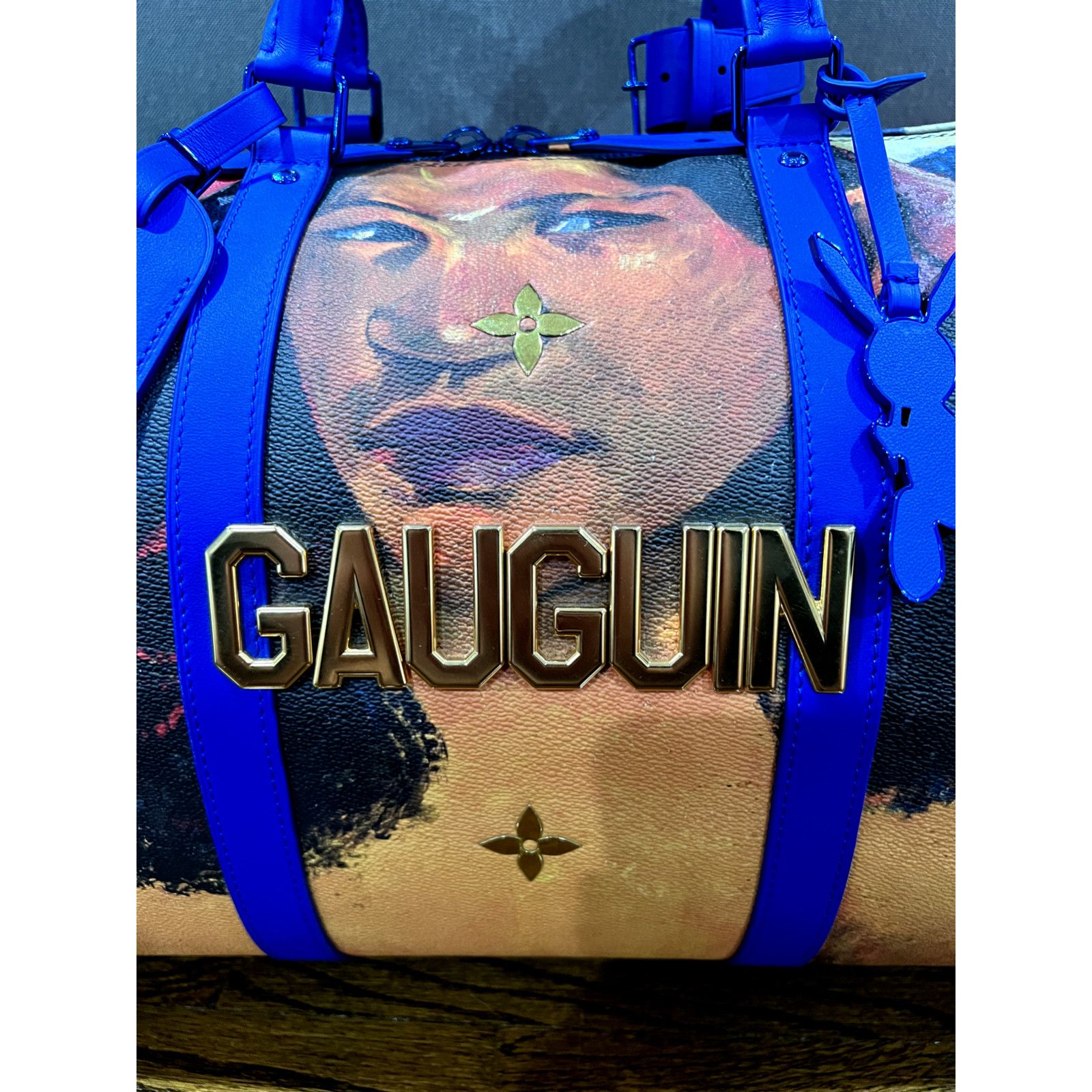 Louis Vuitton Louis Vuitton Keepall Bandouliere Gauguin Blue Travel Bag Size ONE SIZE - 4 Thumbnail