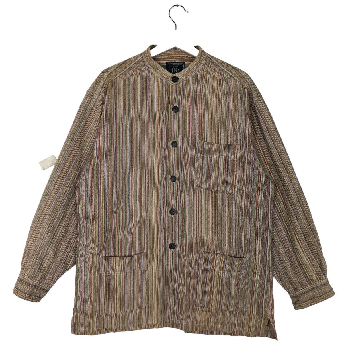 Japanese Brand 💥 SCHIATTI CANDY STRIPE RAINBOWN CHORE JACKET Size US M / EU 48-50 / 2 - 2 Thumbnail