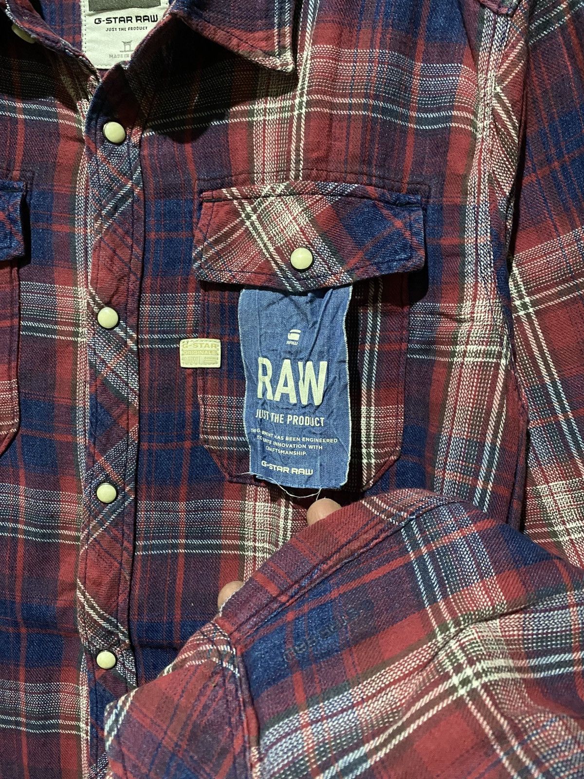 G-Star G star raw stone button plaid flannelshirt Size US L / EU 52-54 / 3 - 4 Thumbnail