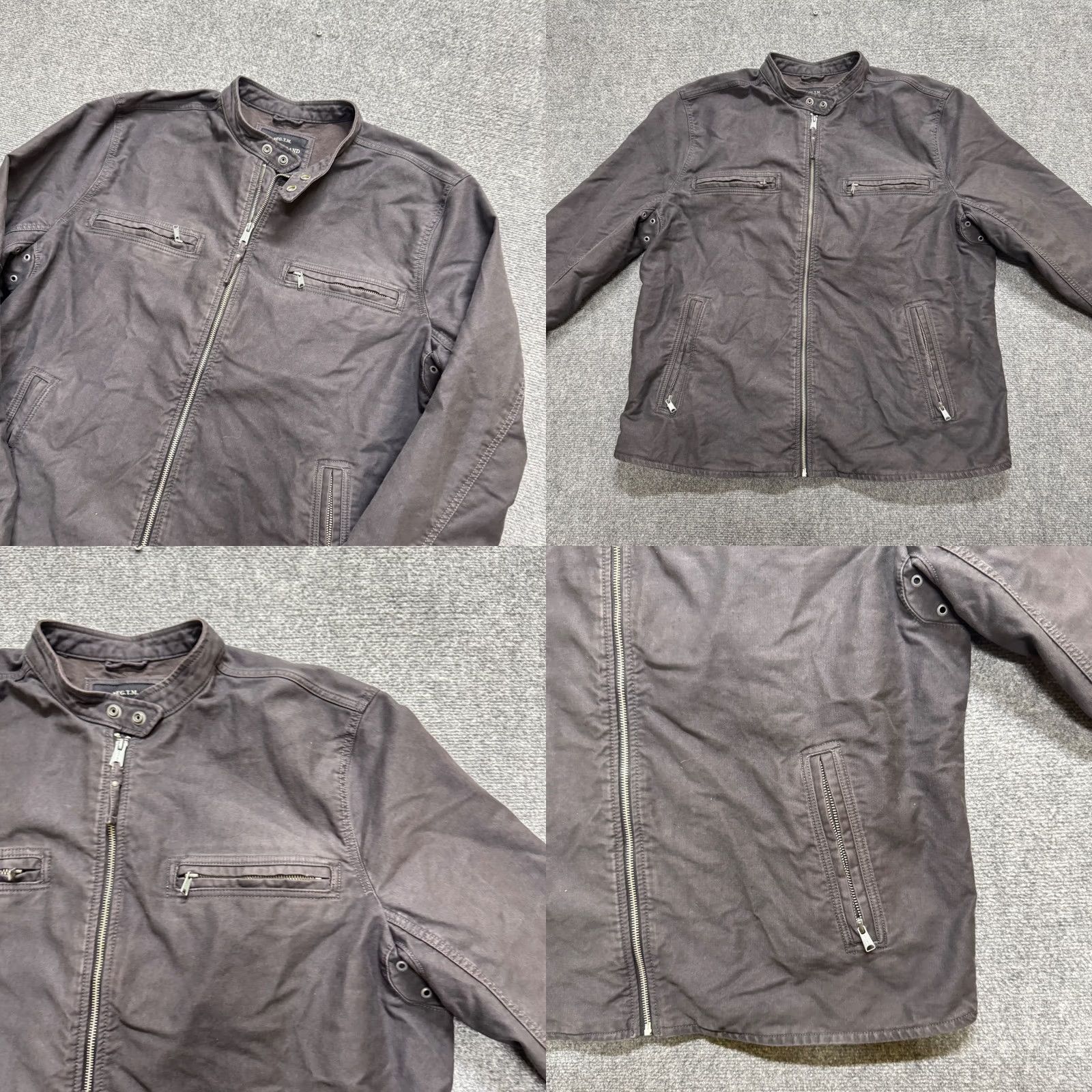 Lucky Brand Lucky Brand Bonneville Racer Jacket Navy Blue Moto Biker Men 2XL Quilted Cotton Jacket Size US XXL / EU 58 / 5 - 8 Thumbnail