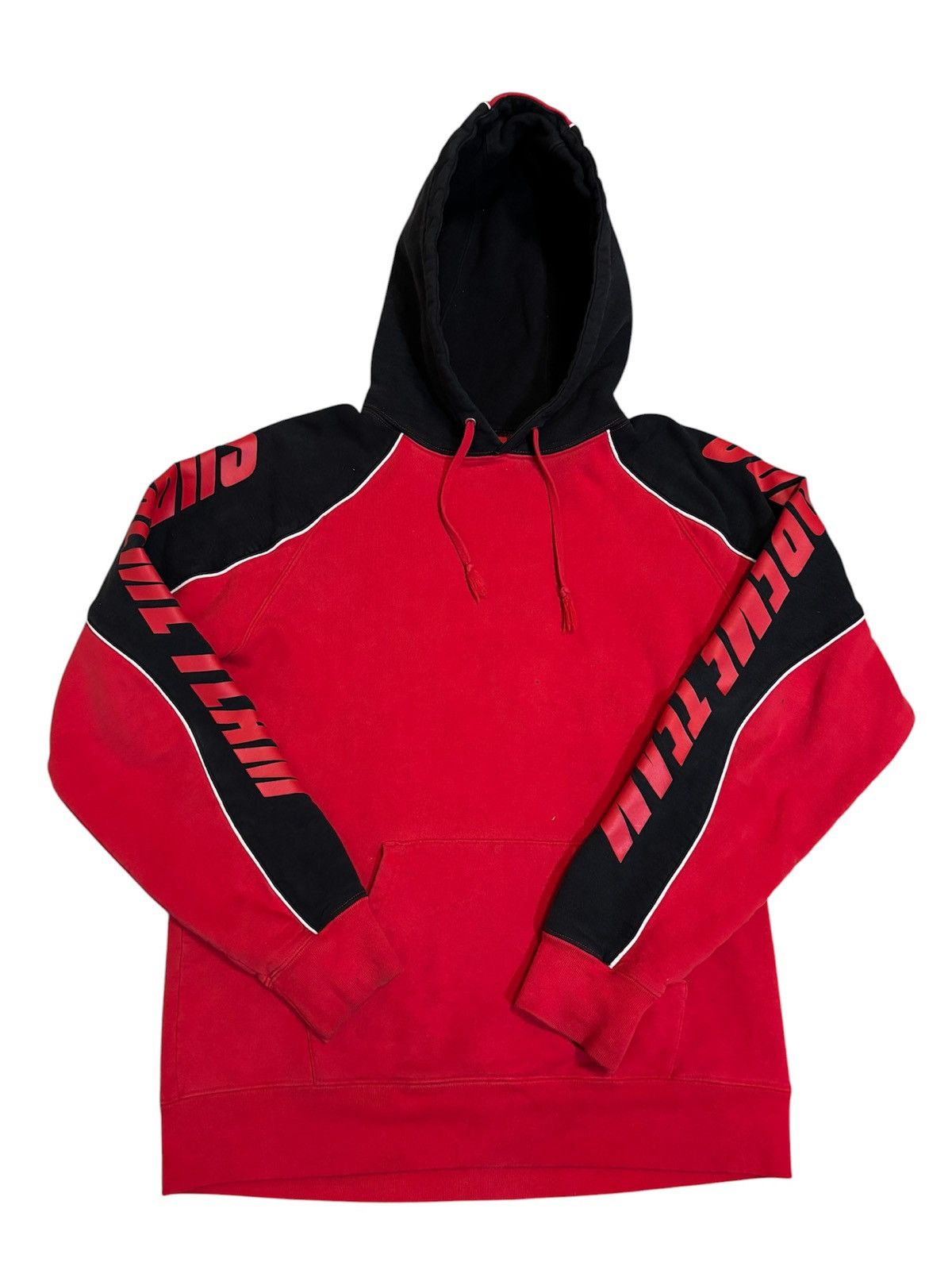 Supreme Supreme Red Black Sleeve Logo Hoodie Size US M / EU 48-50 / 2 - 1 Thumbnail