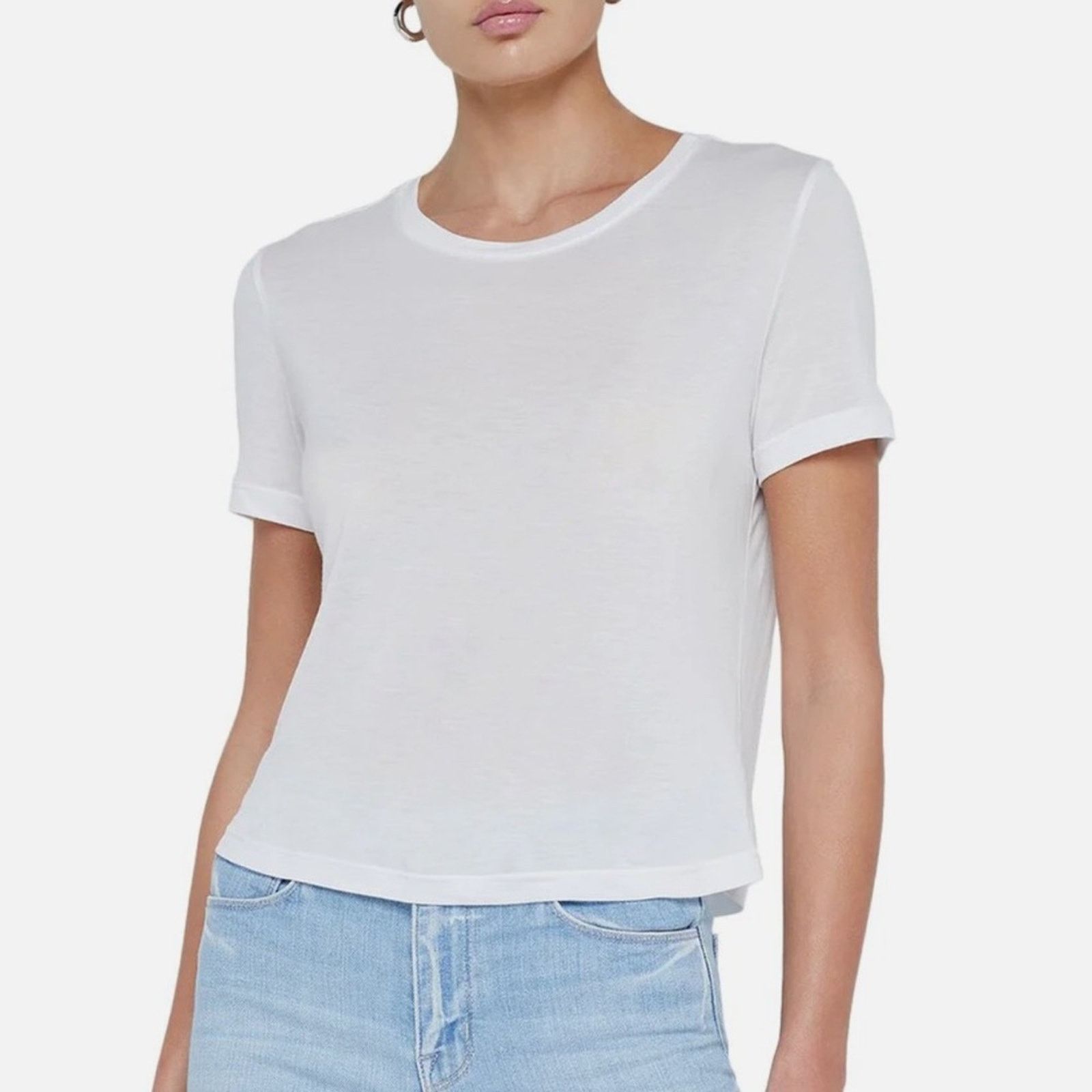 L'AGENCE NWT L'AGENCE $120 White Short Sleeve Tee size Large Size L / US 10 / IT 46 - 1 Thumbnail