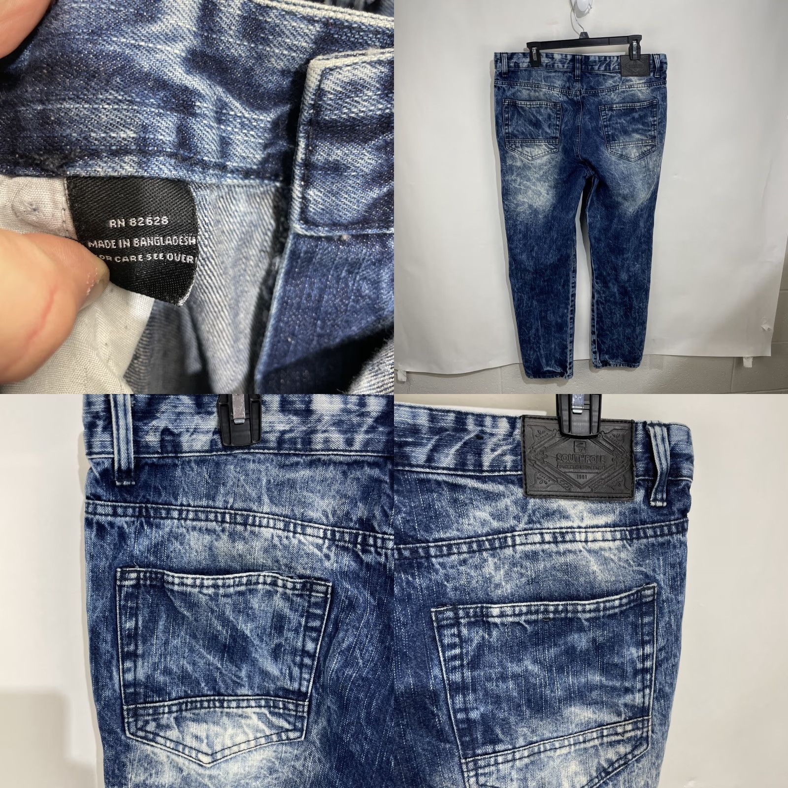Southpole Southpole Jeans Hip Hop Blue 36x30 Distressed High Rise Regular 5-Pocket Denim Men’s Men Size US 36 / EU 52 - 8 Thumbnail