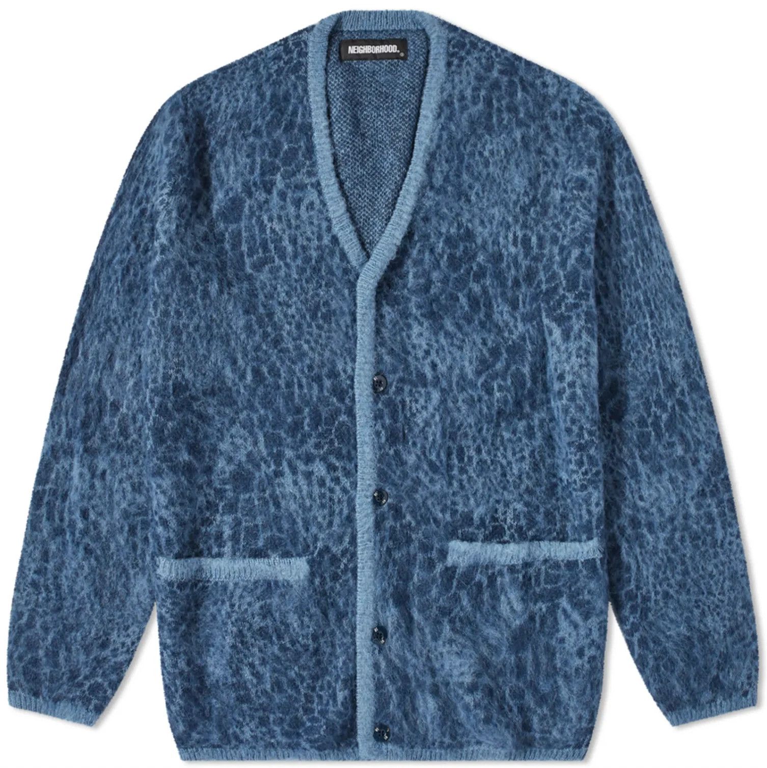 Neighborhood Mohair Cardigan Blue Camo Size US S / EU 44-46 / 1 - 1 Thumbnail