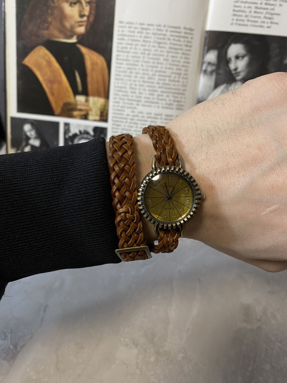 Japanese Brand Vintage DISU Steampunk Braided Leather Wrap Watch Size ONE SIZE - 5 Thumbnail