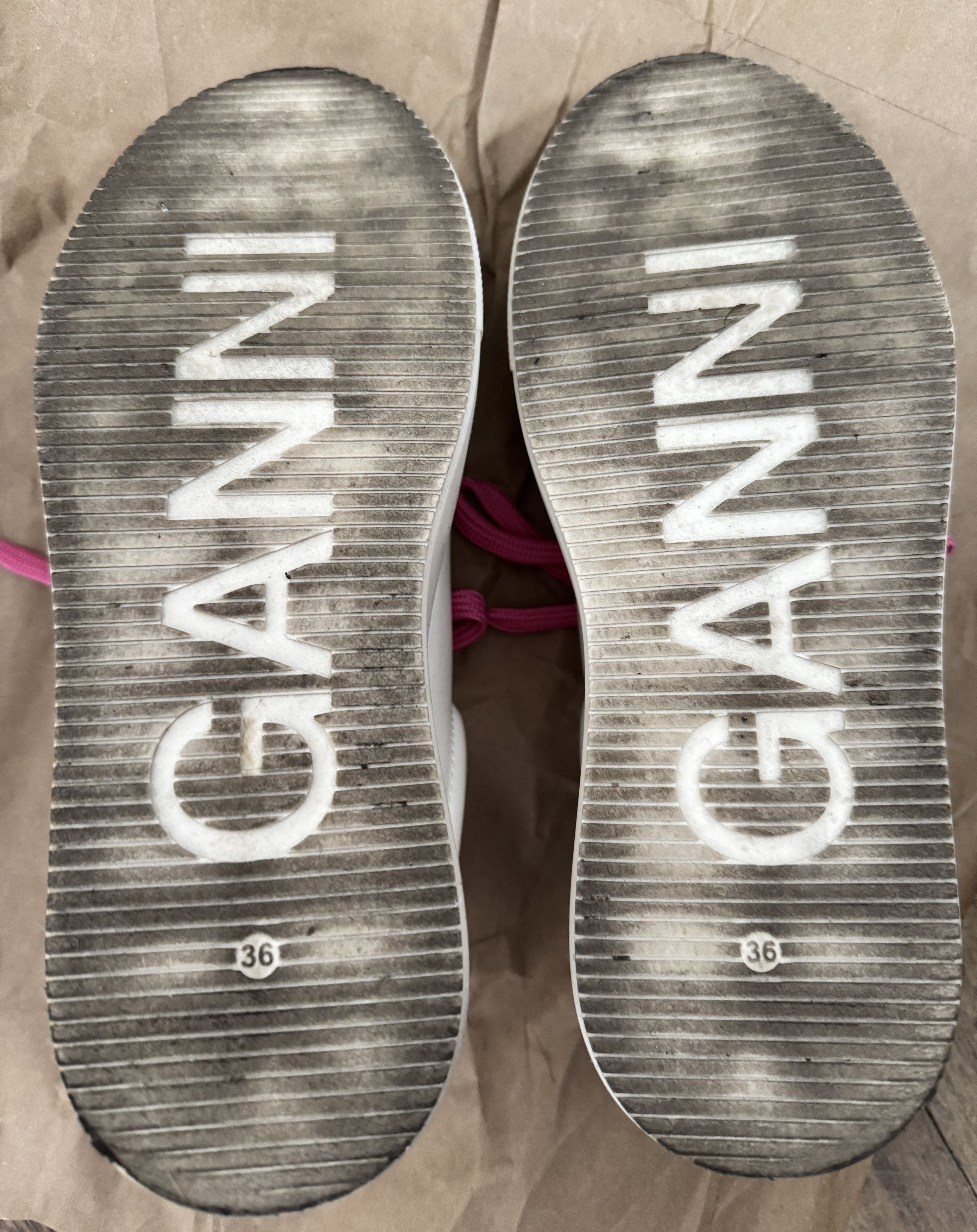 Ganni GANNI White & Pink Sporty Mix Cupsole Sneakers Size US 6 / IT 36 - 8 Thumbnail