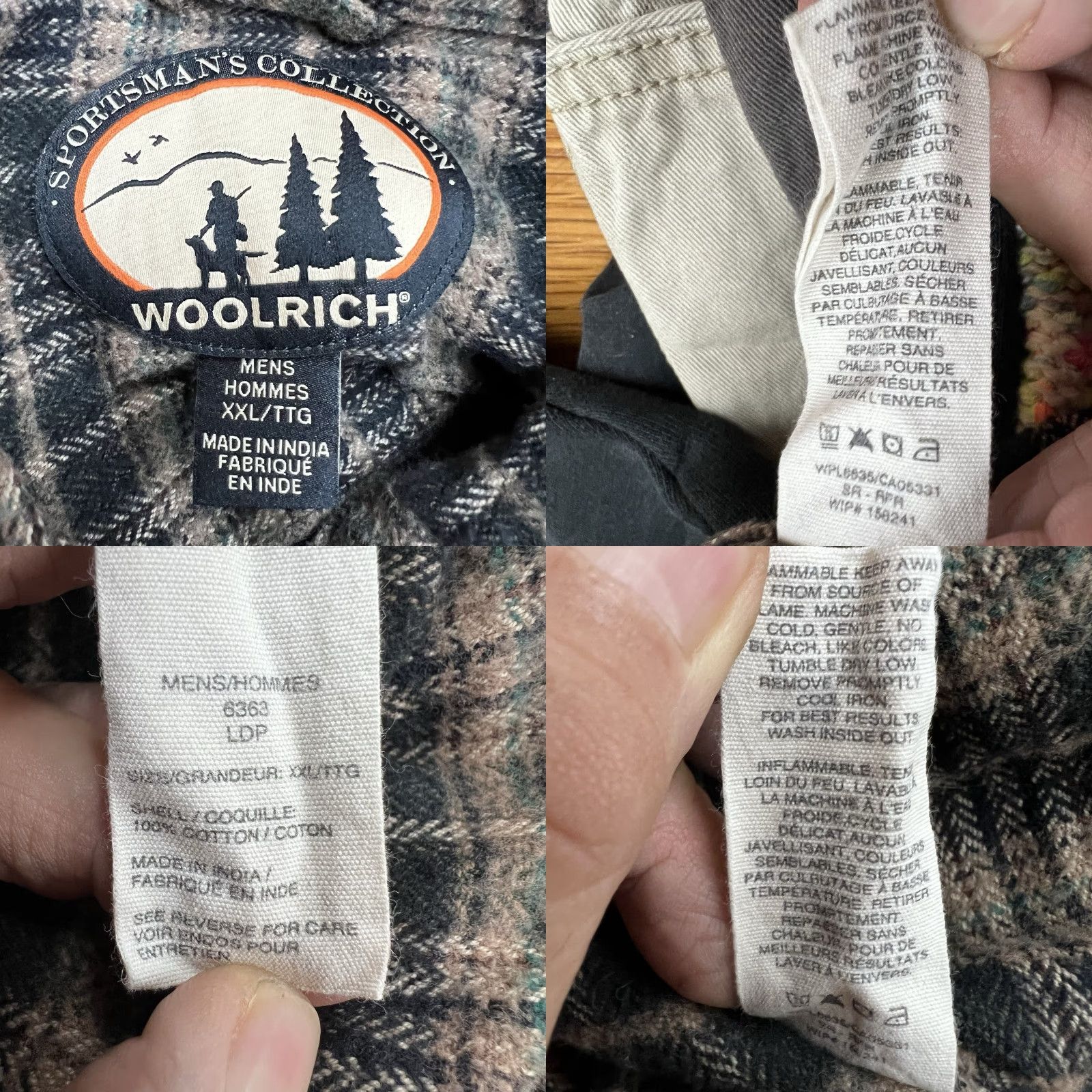 Vintage Woolrich Shirt Mens Plaid Flannel Shooting Patch 2XL Tan/Black Size US XXL / EU 58 / 5 - 8 Thumbnail