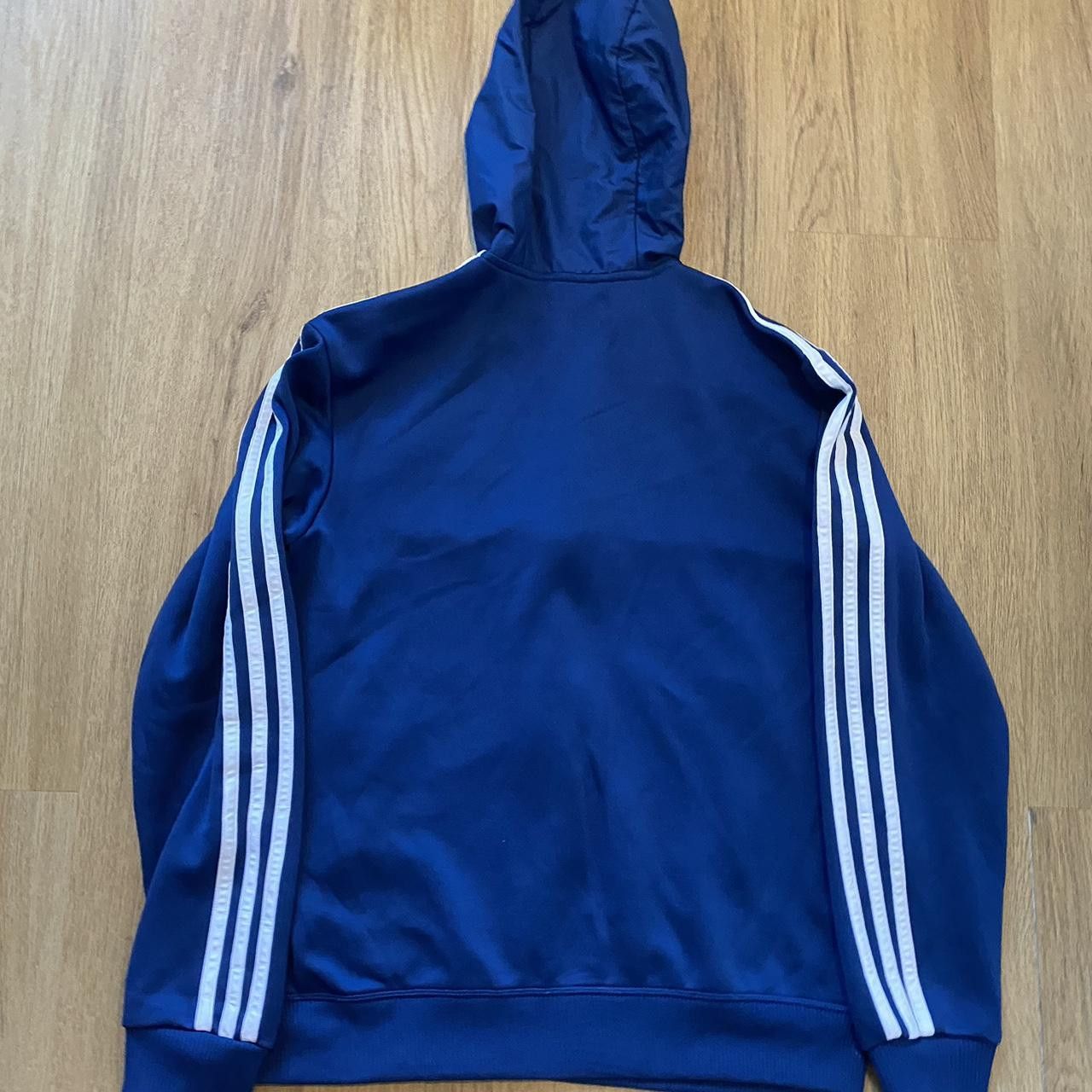 Adidas Adidas blue and white hooded jacket Sportswear Streetwear Size US S / EU 44-46 / 1 - 3 Thumbnail