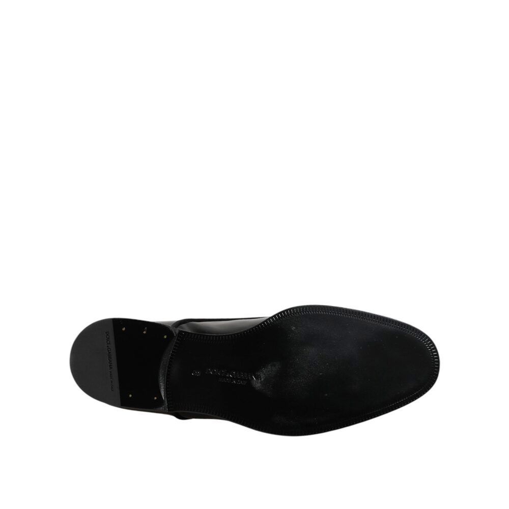 Dolce & Gabbana Dolce & Gabbana Black Patent Leather Derby Formal Dress Shoe Size US 7 / EU 40 - 8 Thumbnail