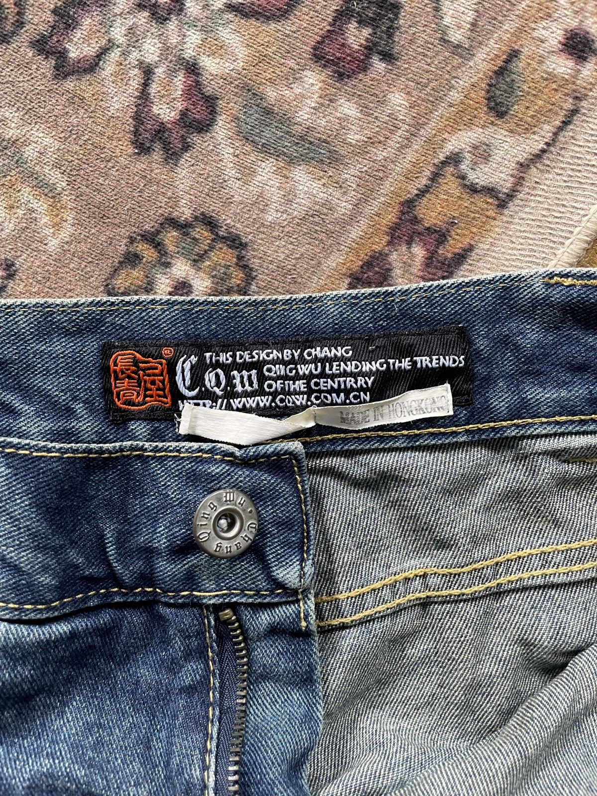 Grunt Style Crazy Pants Changqingwu Denim Embroidery Size US 33 - 13 Thumbnail