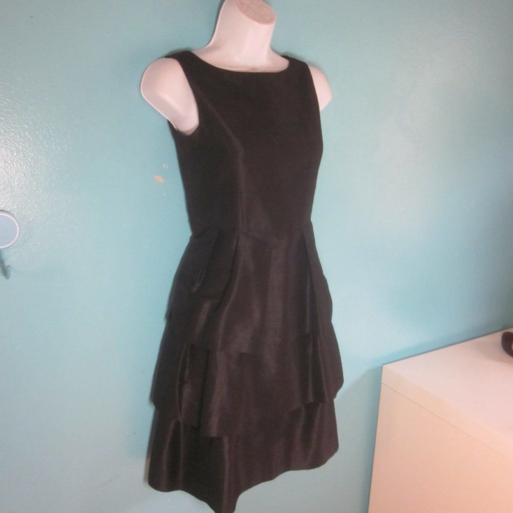 Alfred Sung Black Tiered Party Dress Size 2