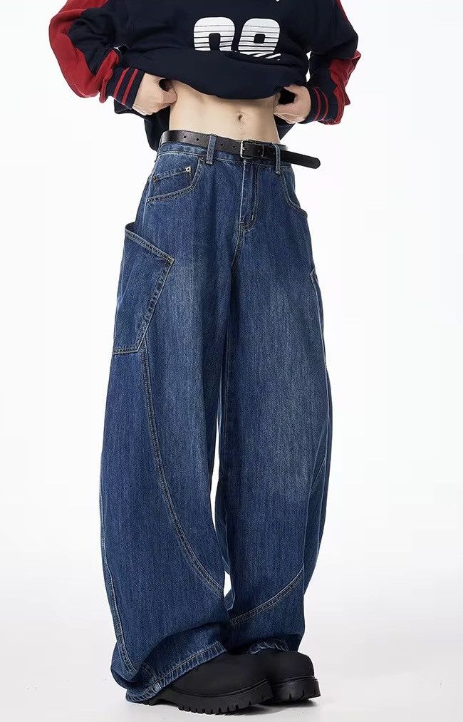 Japanese Brand × Vintage Y2K Vintage Baggy Cargo Jeans Size US 34 / EU 50 - 2 Thumbnail