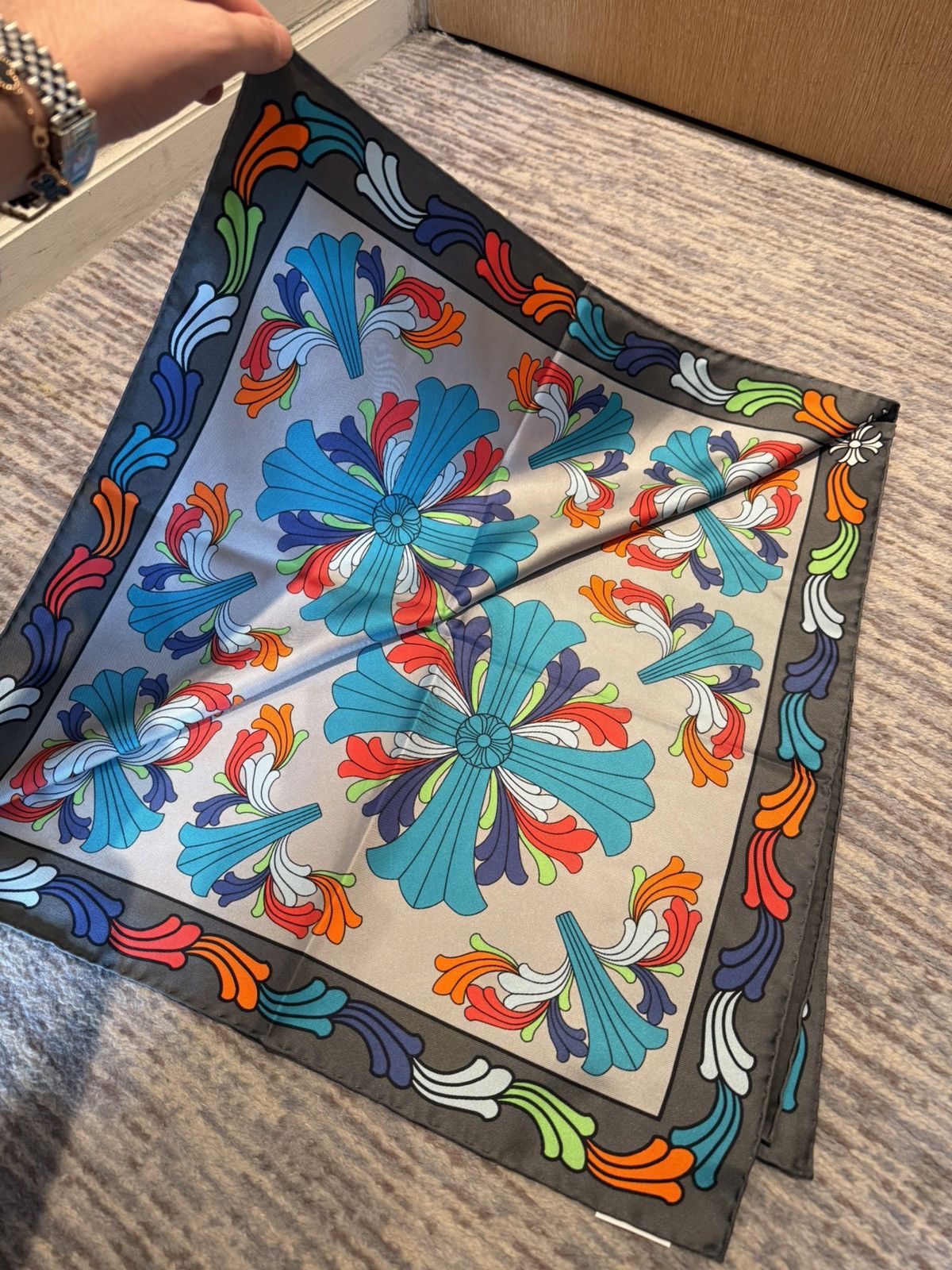Chrome Hearts CHROME HEARTS CEILING SILK SCARF | Grailed