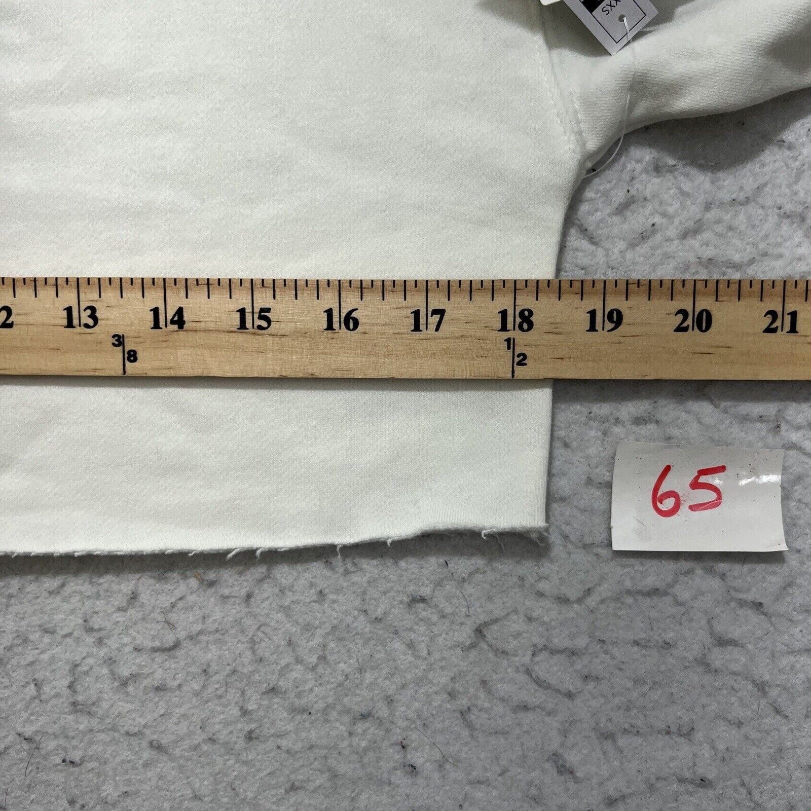 Nordstrom BP Cropped Crewneck Fleece Sweatshirt Ivory Self Discovery Size XS / US 0-2 / IT 36-38 - 9 Thumbnail