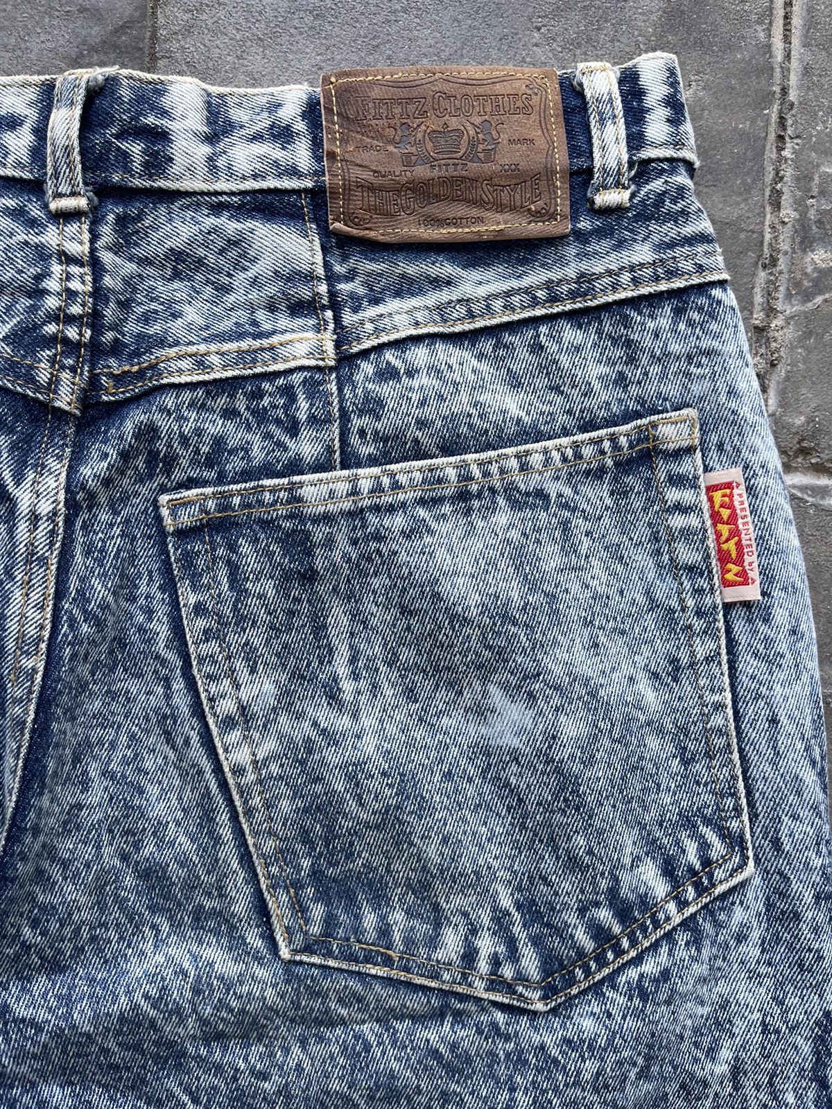If Six Was Nine JAPAN MADE Fittz Acid Wash Denim Size US 31 - 11 Thumbnail