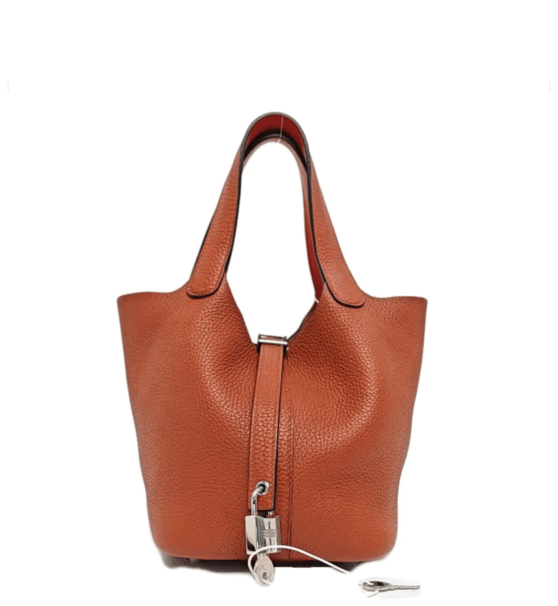 Hermes Hermes Picotin Lock copper red Clemence cowhide leather picotin handbag silver h Size ONE SIZE - 1 Thumbnail