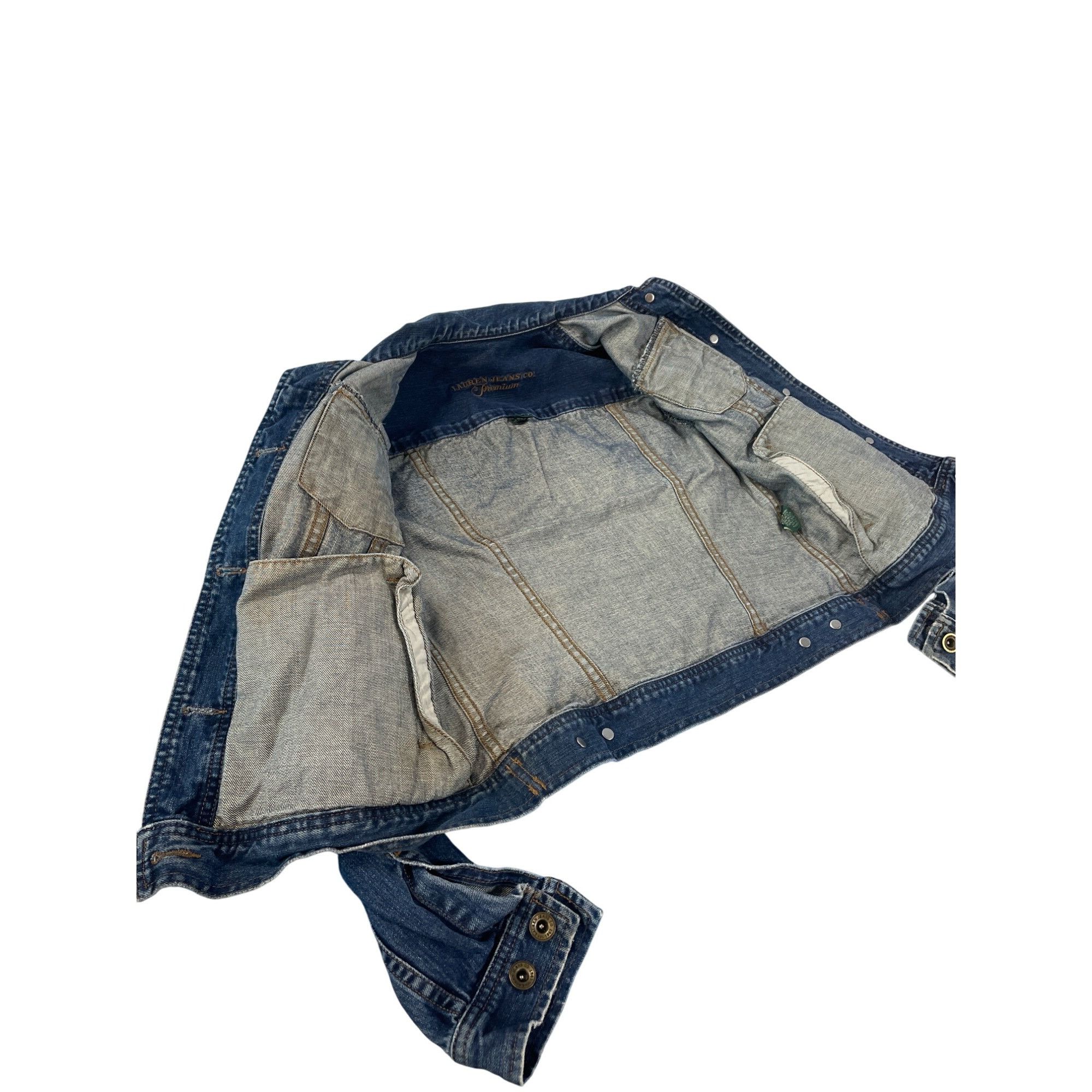 Ralph Lauren Lauren Jeans Co. Premium Womens blue button Denim Jacket siz Size S / US 4 / IT 40 - 9 Thumbnail