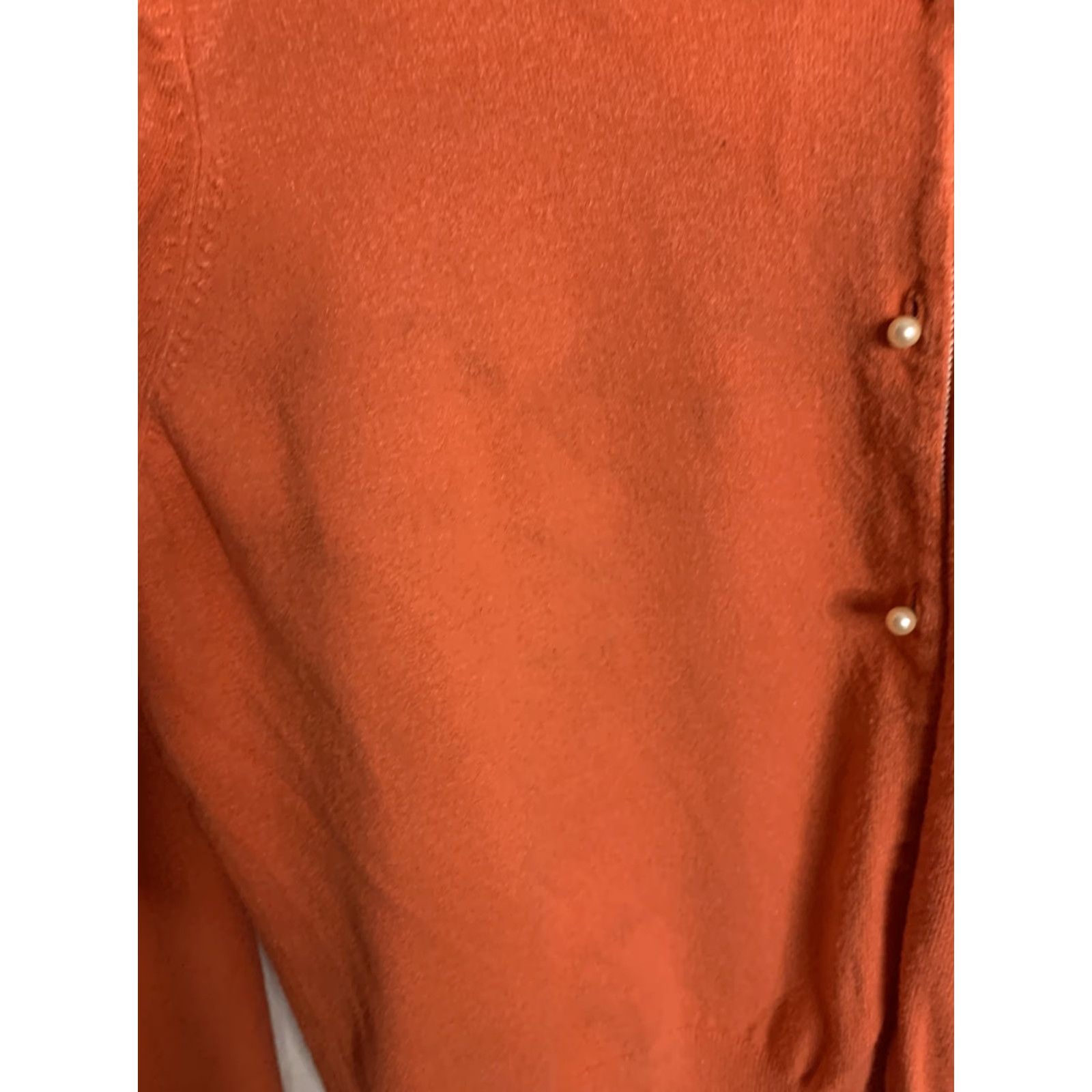 Tommy Hilfiger VINTAGE Tommy Hilfiger Golf Womens Cardigan Orange Long Sleeve L Pearl Button Mens? Girls? Wait. Size L / US 10 / IT 46 - 5 Thumbnail
