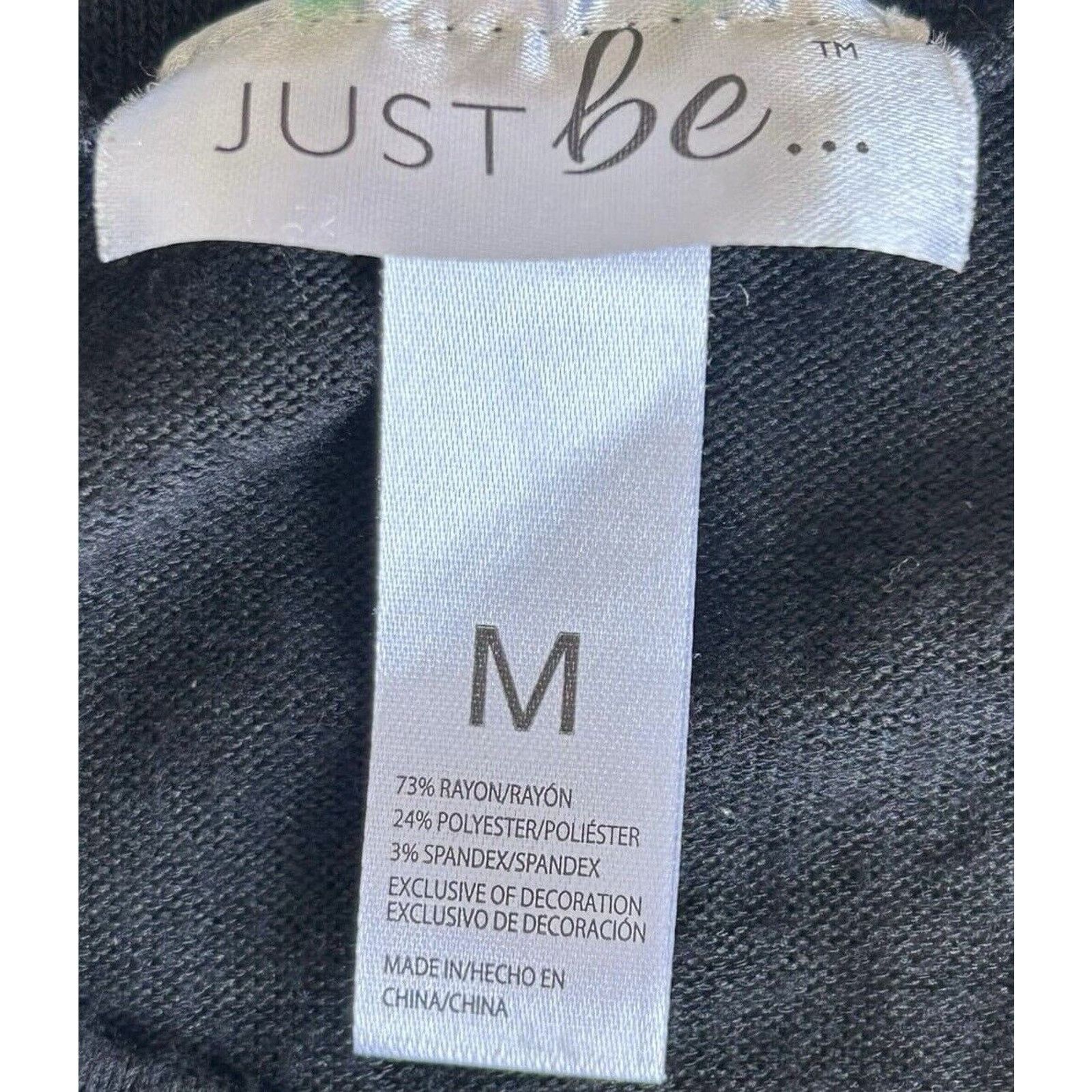 Other Just Be | Alternative Goth Black Long Sleeve Shirt | Medium Size M / US 6-8 / IT 42-44 - 3 Thumbnail