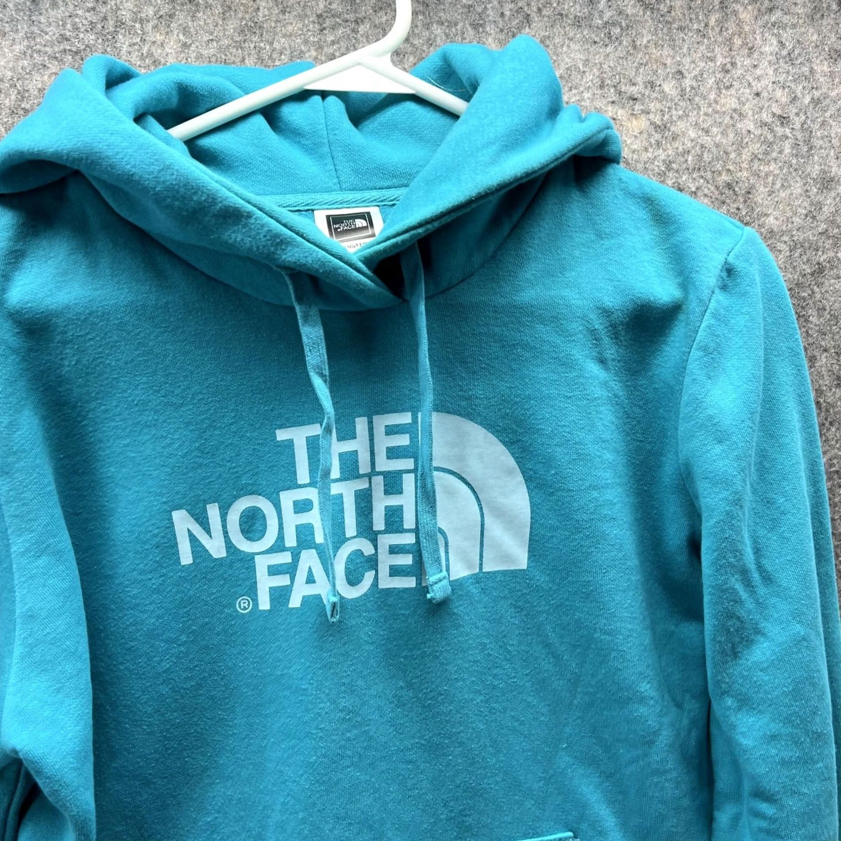 The North Face VINTAGE The North Face Sweater Women M Teal Blue Hoodie Pullover Jacket VTG Size M / US 6-8 / IT 42-44 - 4 Thumbnail
