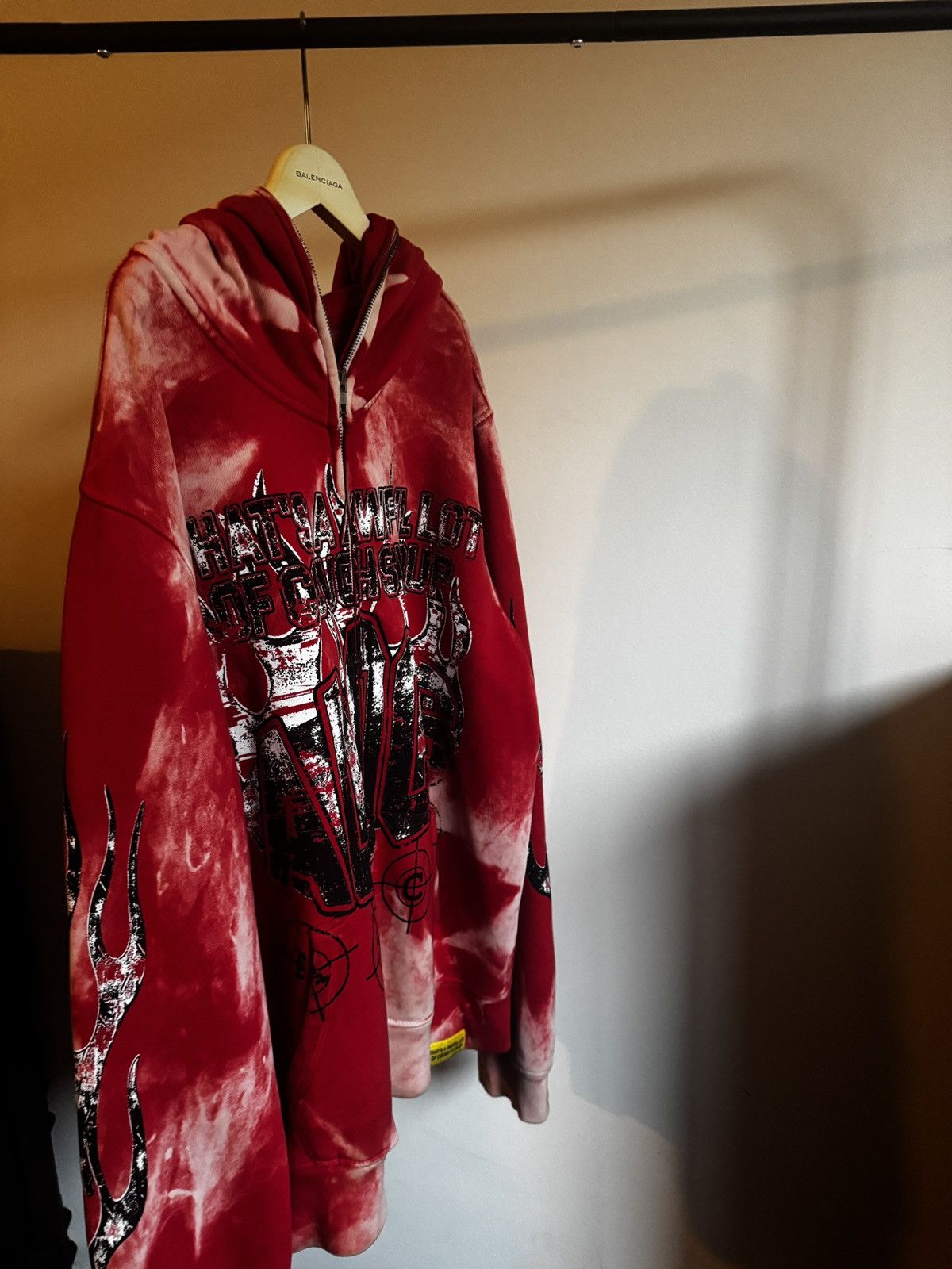 Awful Lot of Cough Syrup Awful Lot of Cough Syrup Red Full Zip Hoodie Size US XXL / EU 58 / 5 - 6 Thumbnail