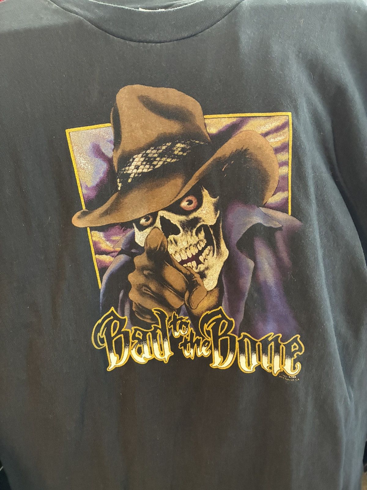 Harley Davidson Vintage 90s 3D Emblem bad to the bone tee Size US XL / EU 56 / 4 - 2 Thumbnail