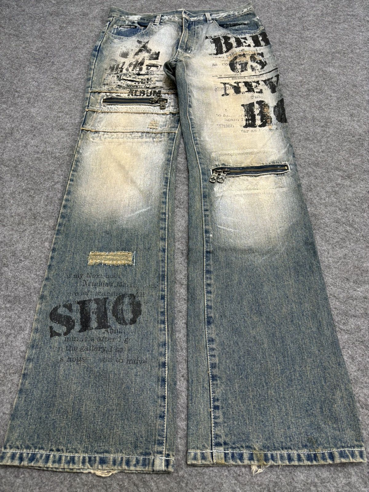 Japanese Brand 🔥FLARE🔥BERNINGS SHO Japan Punk Designer Junya Denim F546 Size US 30 / EU 46 - 13 Thumbnail