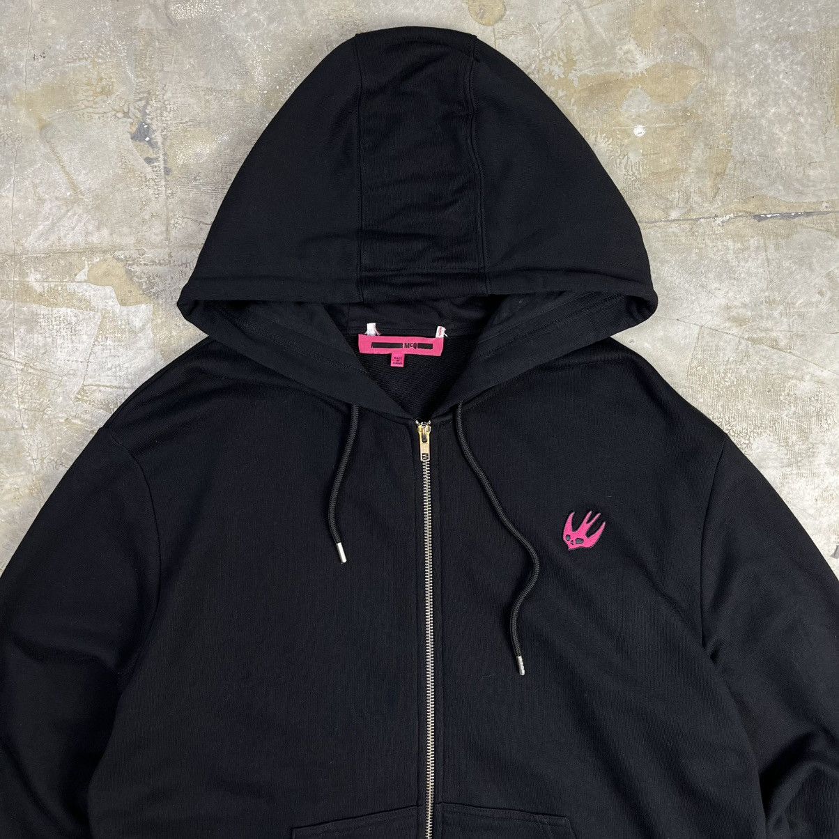 McQ Alexander McQueen McQ by Alexander McQueen Pink Swallow Embroidery Hoodie Size US XL / EU 56 / 4 - 5 Thumbnail