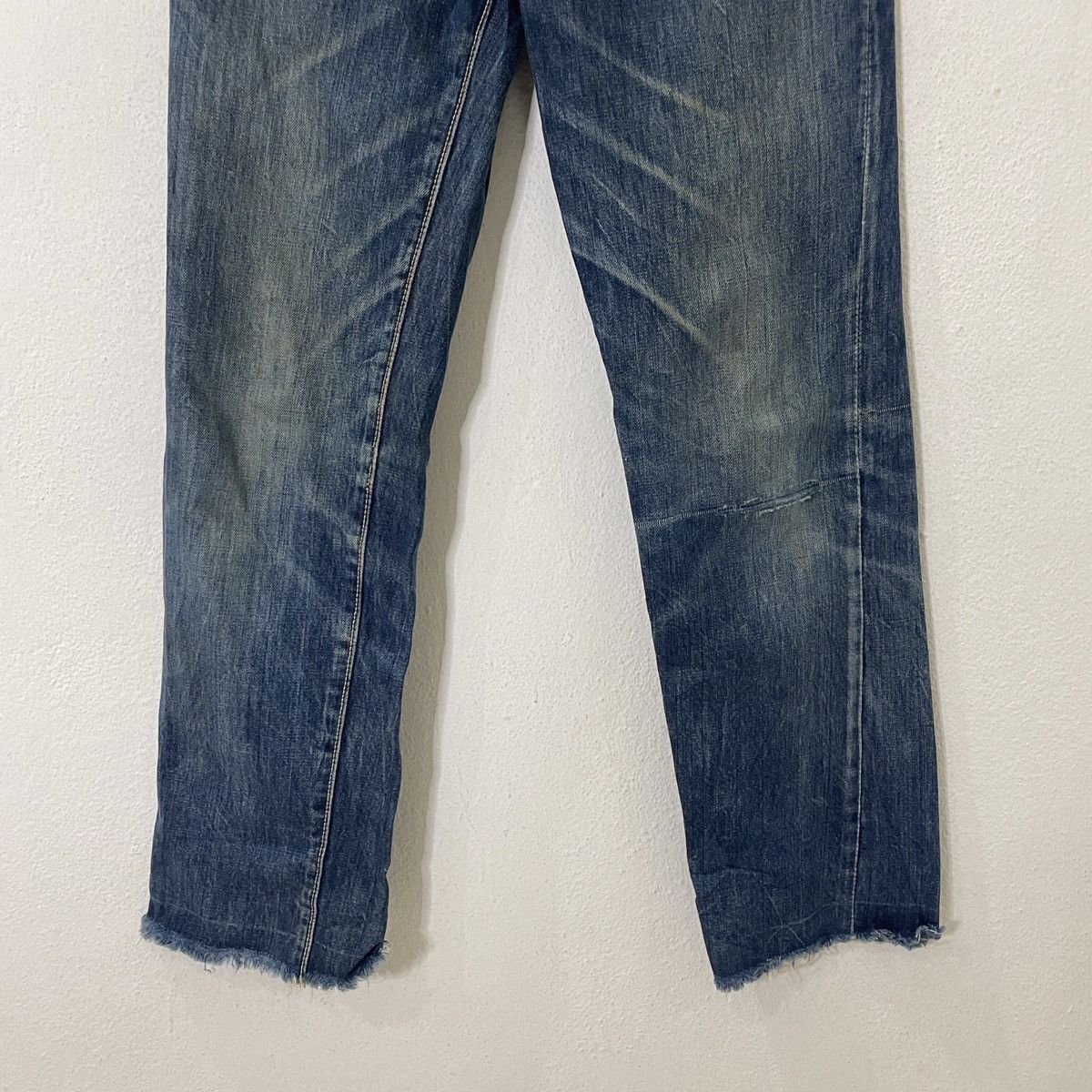 Japanese Brand Vintage 90s Big-Wyler Distressed Denim Workwear Jeans Size 29" - 4 Thumbnail