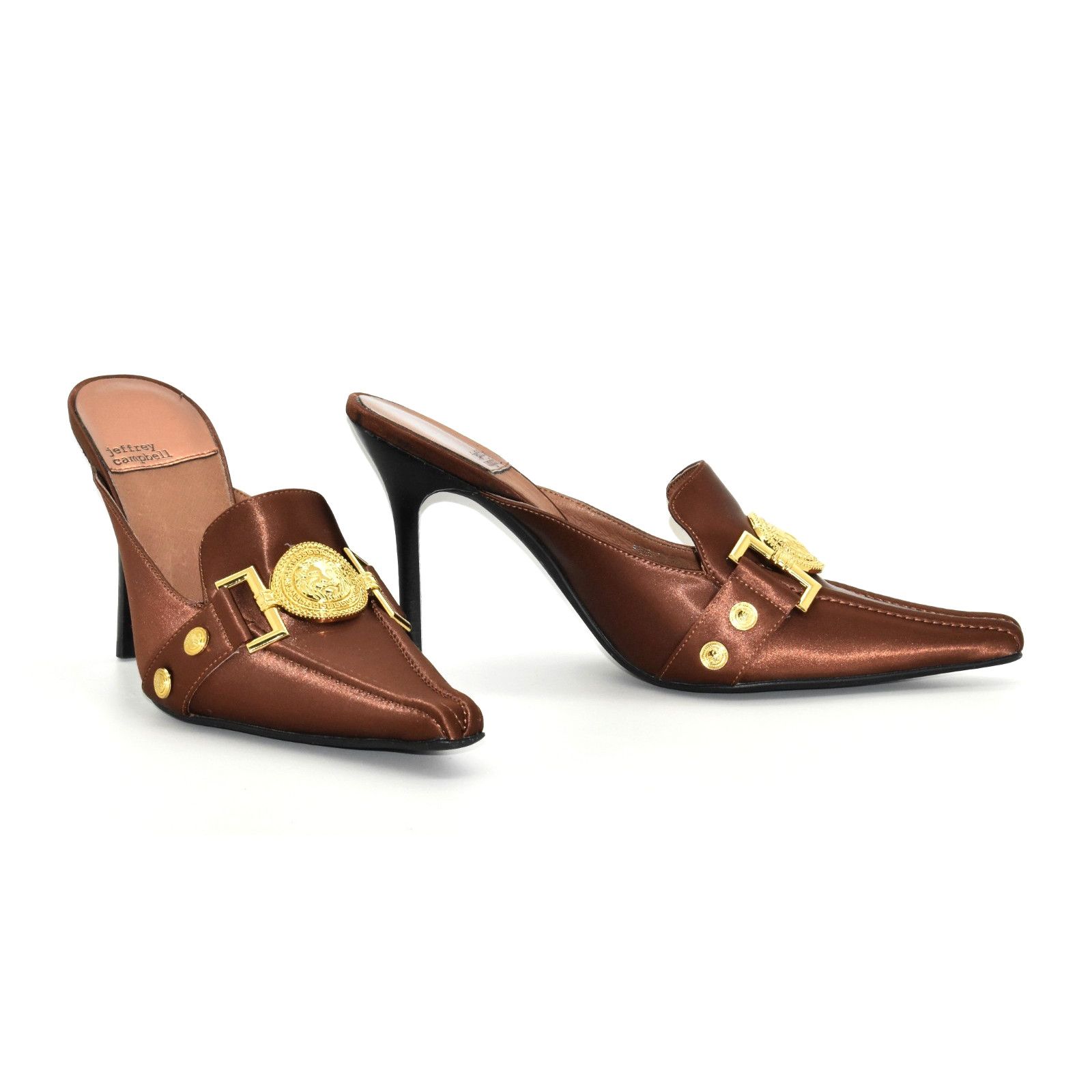 Jeffrey Campbell NEW JEFFREY CAMPBELL Liona Medallion Mule Heels Shoes Sz 9.5 Size US 9.5 / IT 39.5 - 1 Thumbnail