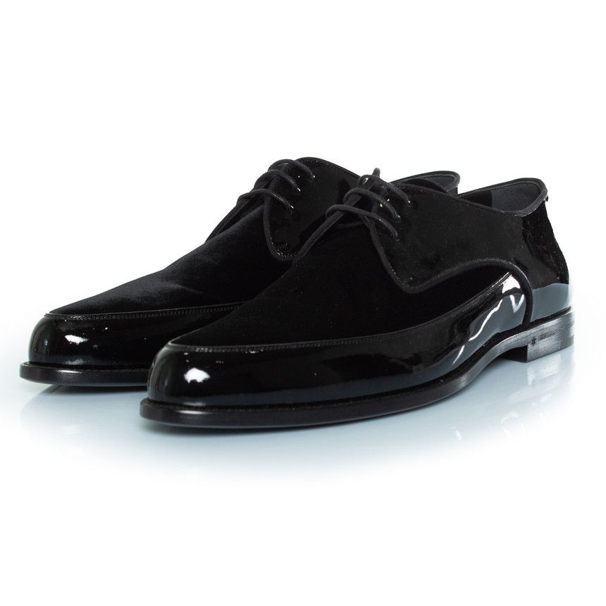 Saint Laurent Paris Saint Laurent, Patent and suede lace up derby Size US 12 / EU 45 - 1 Thumbnail
