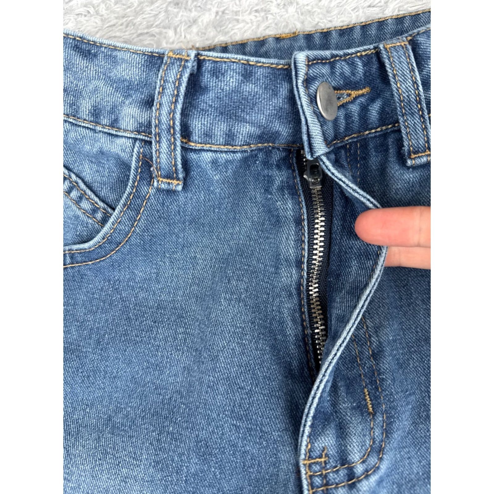 Madewell Madewell Jeans Women 26 Blue Denim Wide Leg High Rise Medium Wash 26x28 Cotton Blend 5-Pocket Design Logo Embroidered Size 26" / US 2 / IT 38 - 5 Thumbnail