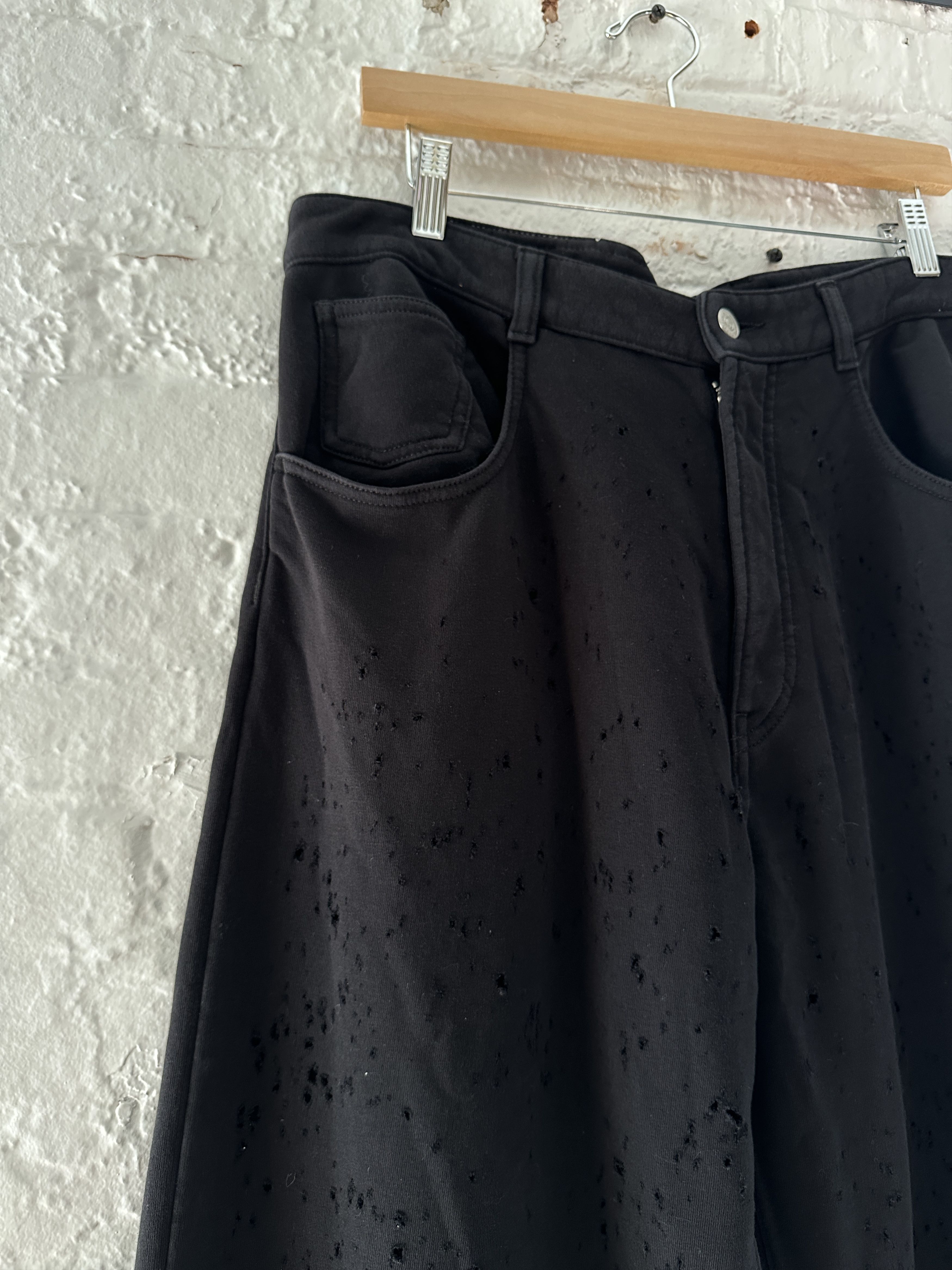 Maison Margiela Maison Margiela Perforated Wide Leg Lounge Trousers Size US 34 / EU 50 - 2 Thumbnail