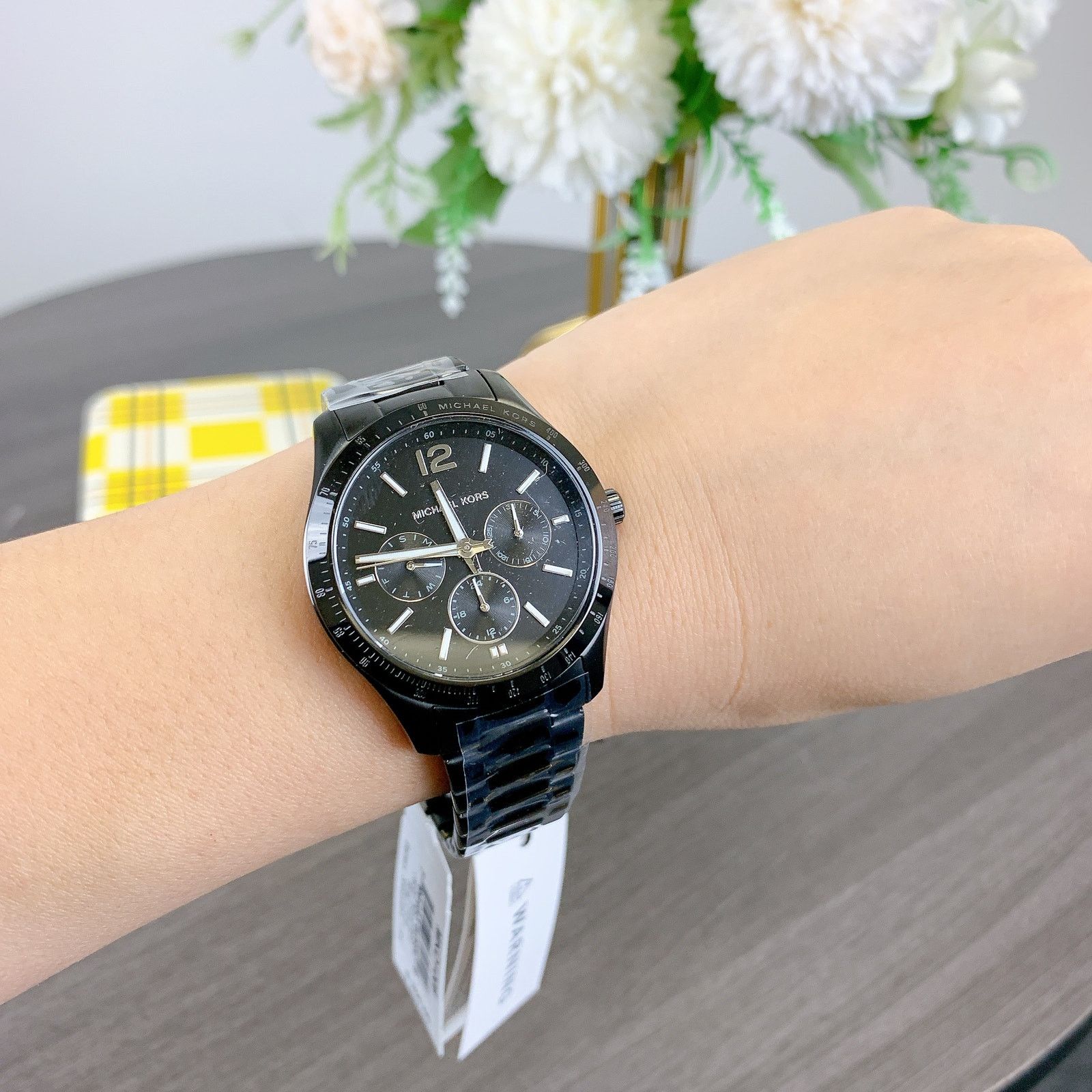 Michael Kors Michael Kors MKO1008 Blsck Stainless Steel Watch Size ONE SIZE - 3 Thumbnail