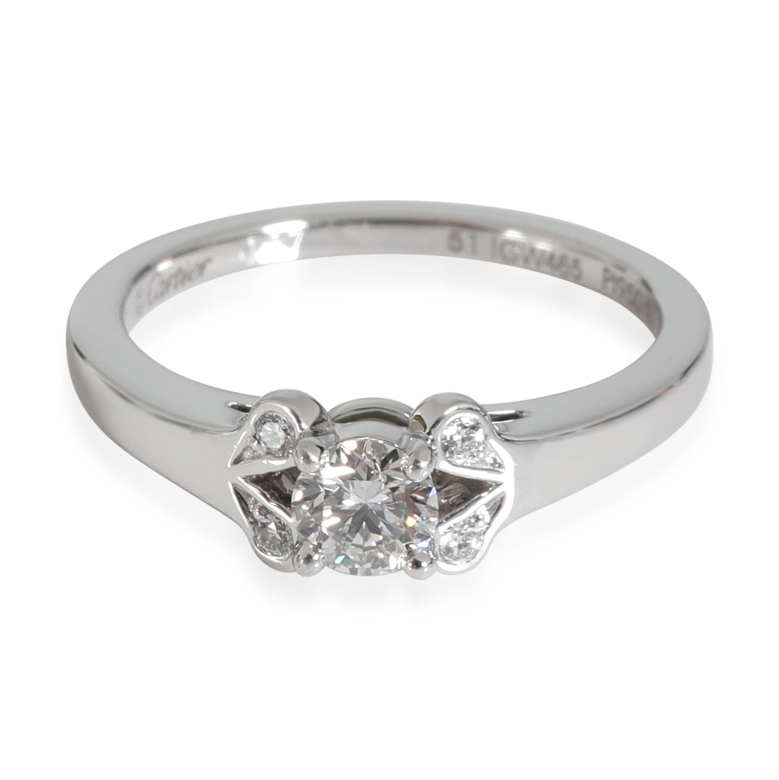 image of Cartier Ballerine Diamond Engagement Ring In Platinum D Vs2 0.3 Ctw in Silver, Women's