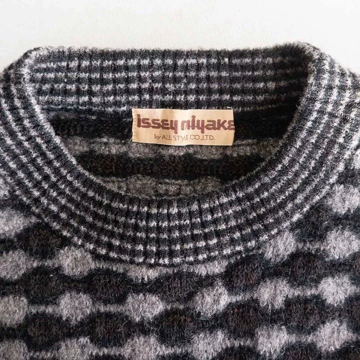 Issey Miyake issey miyake size:one size Black and white checkered wool Size US XXS / EU 40 - 3 Thumbnail
