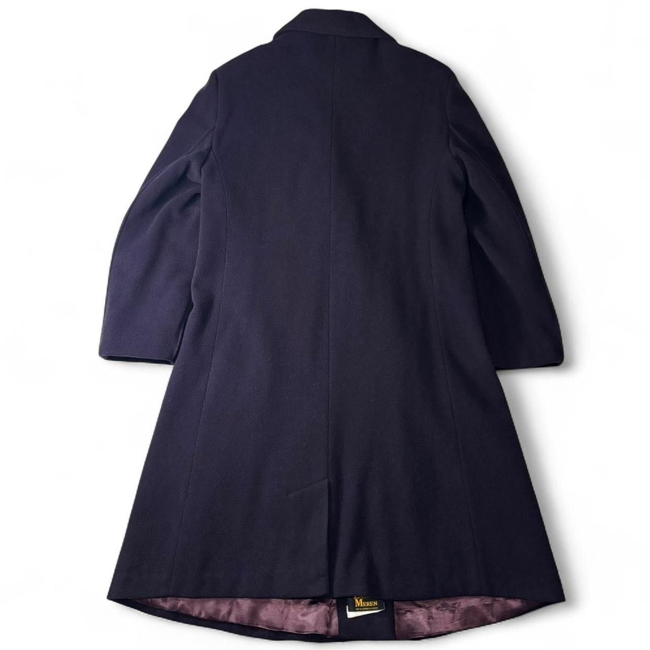 Vintage Vintage Deep Purple 100% Pure Virgin Wool Long Coat Jacket Size US XS / EU 42 / 0 - 6 Thumbnail