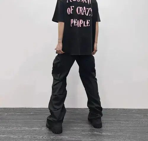 Japanese Brand × Jean Vintage pleated multi-pocket nylon cargo trousers Size US 32 / EU 48 - 4 Thumbnail
