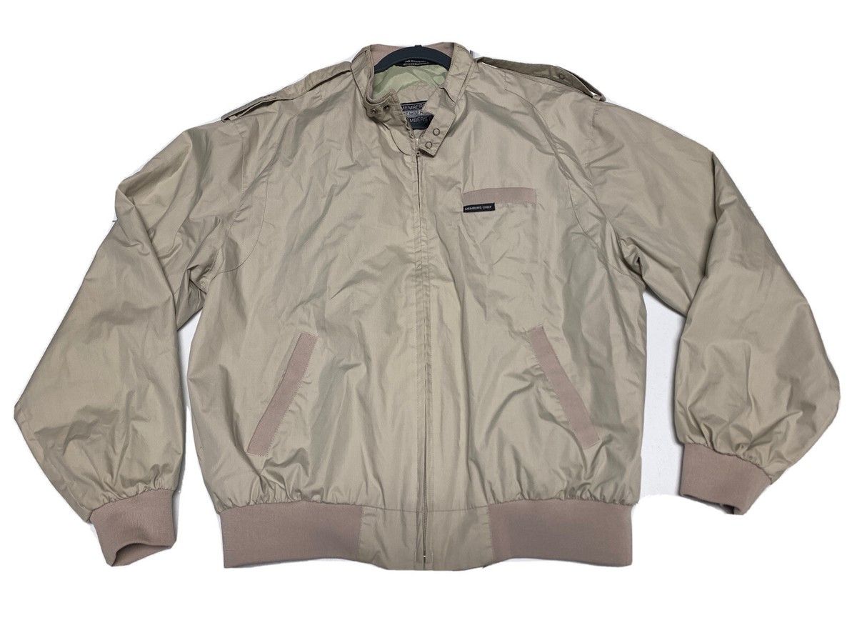 Members Only Members Only Vintage Beige Racer Bomber Jacket Made in USA Size US S / EU 44-46 / 1 - 1 Preview