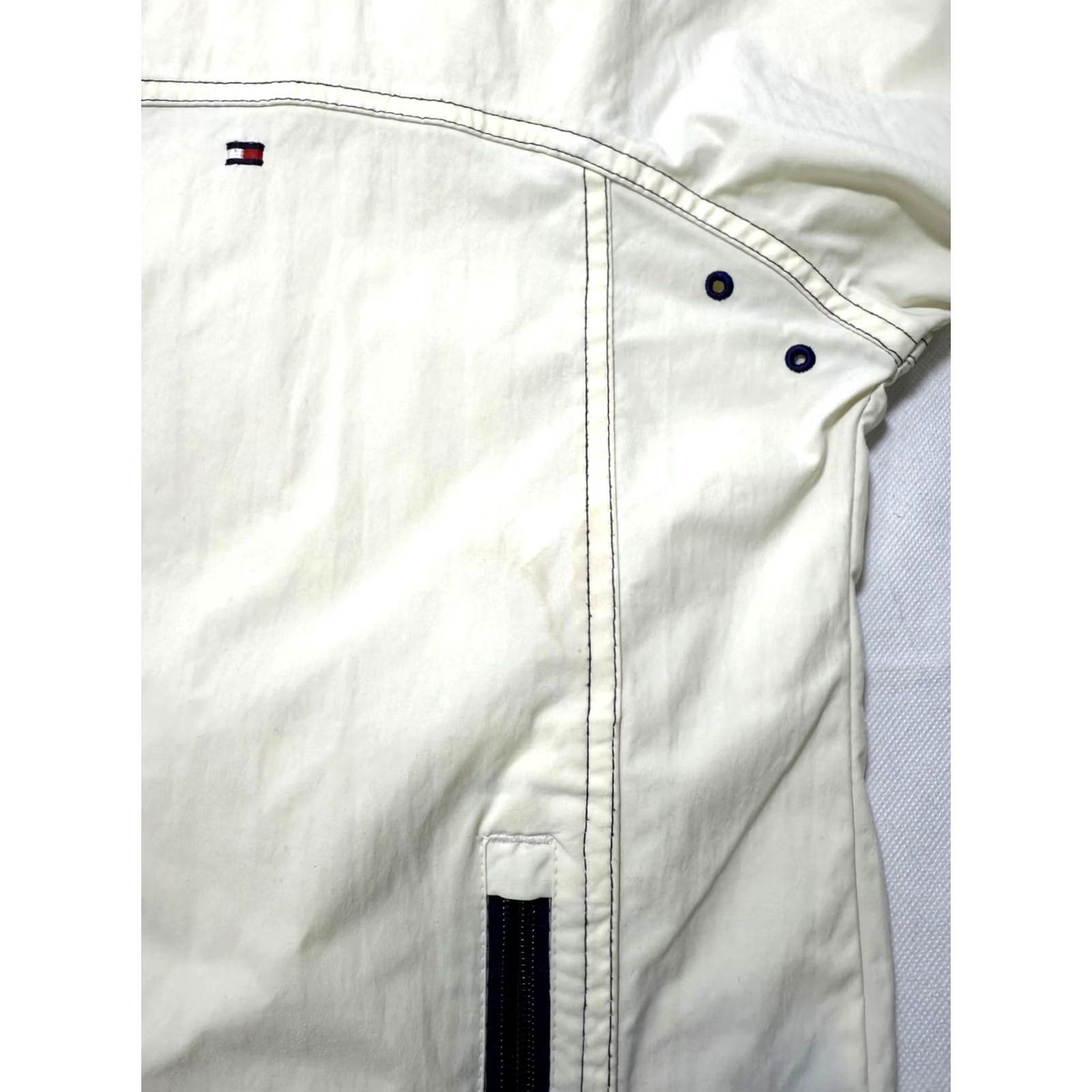 Tommy Hilfiger Tommy Hilfiger Men'S Lightweight Active Water Resistant Hooded Rain Jacket - S (White) Size US S / EU 44-46 / 1 - 2 Thumbnail
