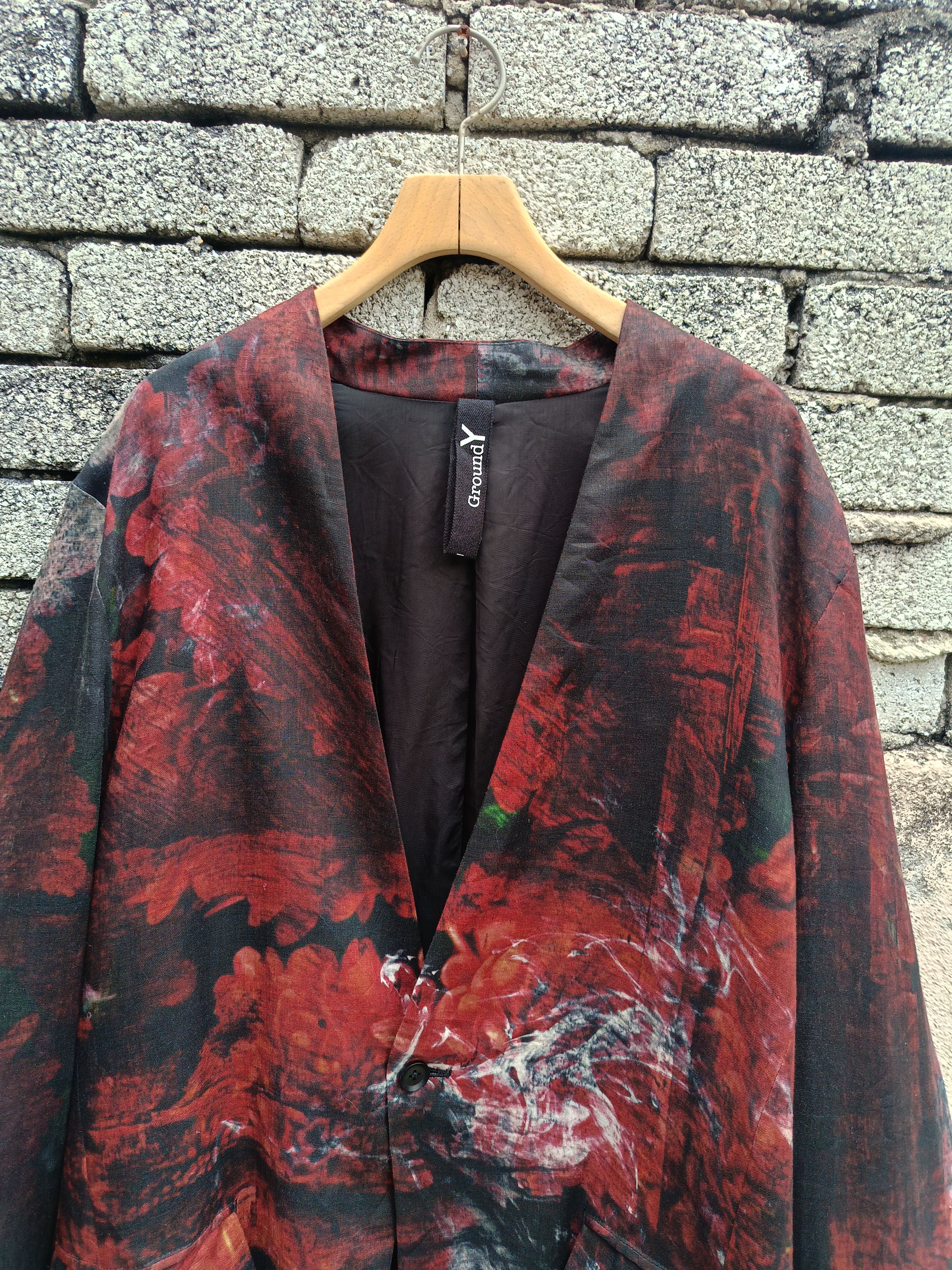 Ground Y SS2023 GROUNDY BY YOHJI YAMAMOTO FIREWORKS COLLARLESS JACKET Size US M / EU 48-50 / 2 - 6 Thumbnail