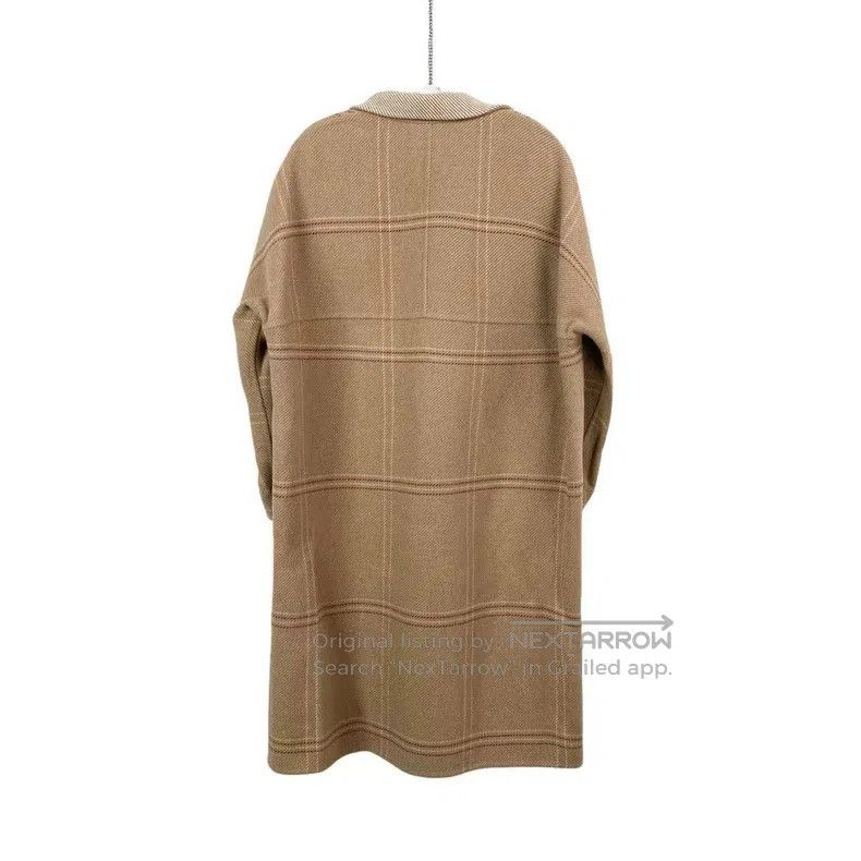 Hermes Hermes Khaki Check Cashmere Coat Size XS / US 0-2 / IT 36-38 - 2 Thumbnail
