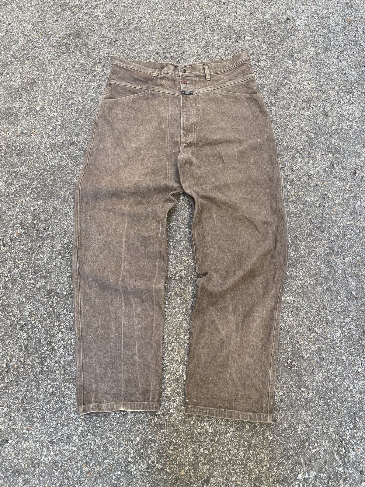 image of Jnco x Marithe Francois Girbaud Vintage Y2K Marithe Francois Girbaud Mfg Brown Skater Jeans (Size 4